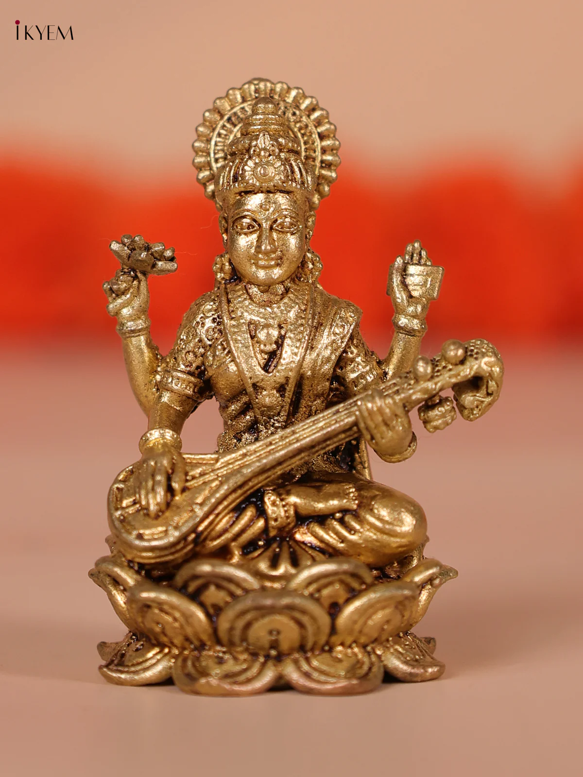 Brass saraswathi idol