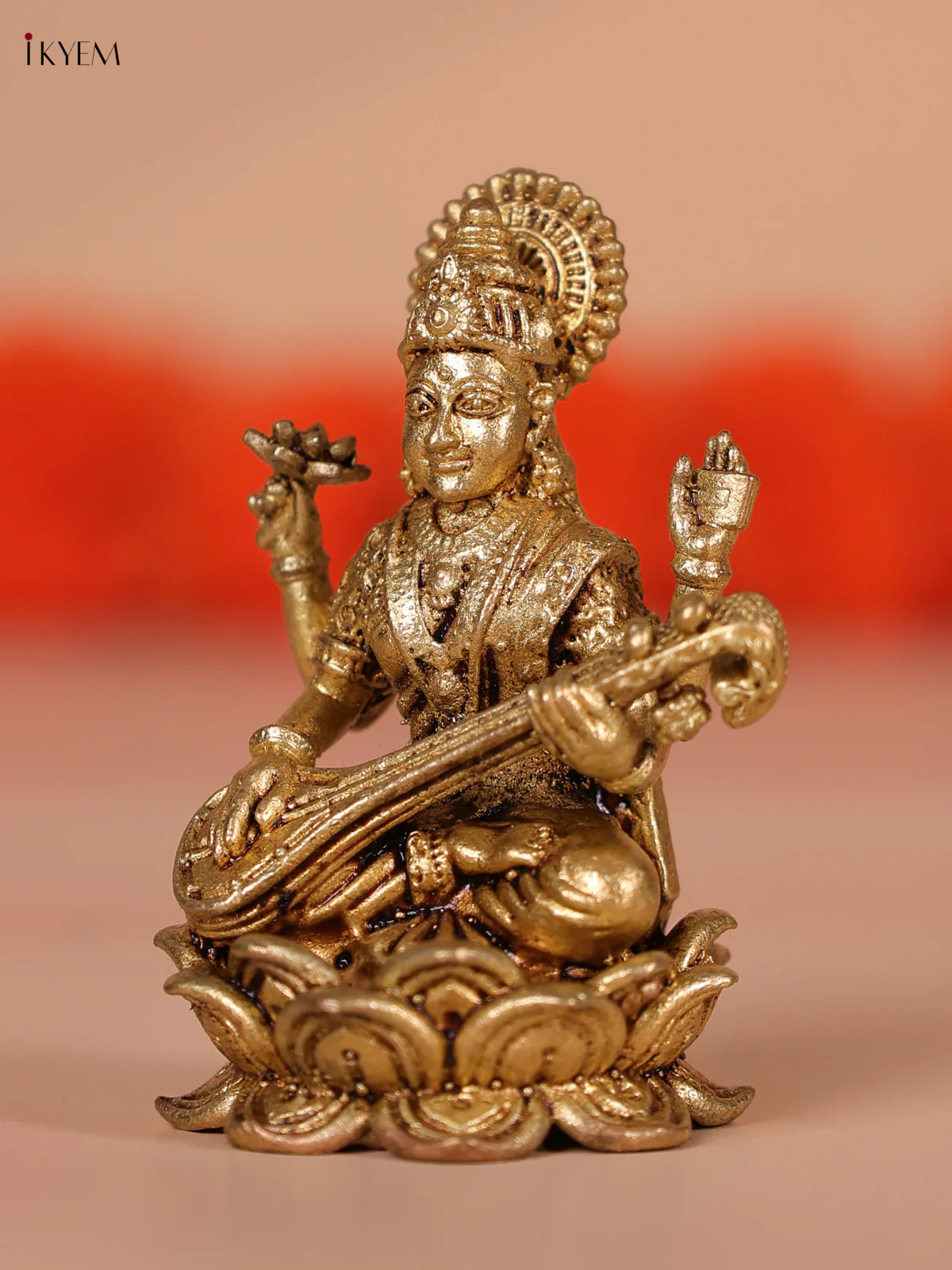 Brass saraswathi idol - Image 2