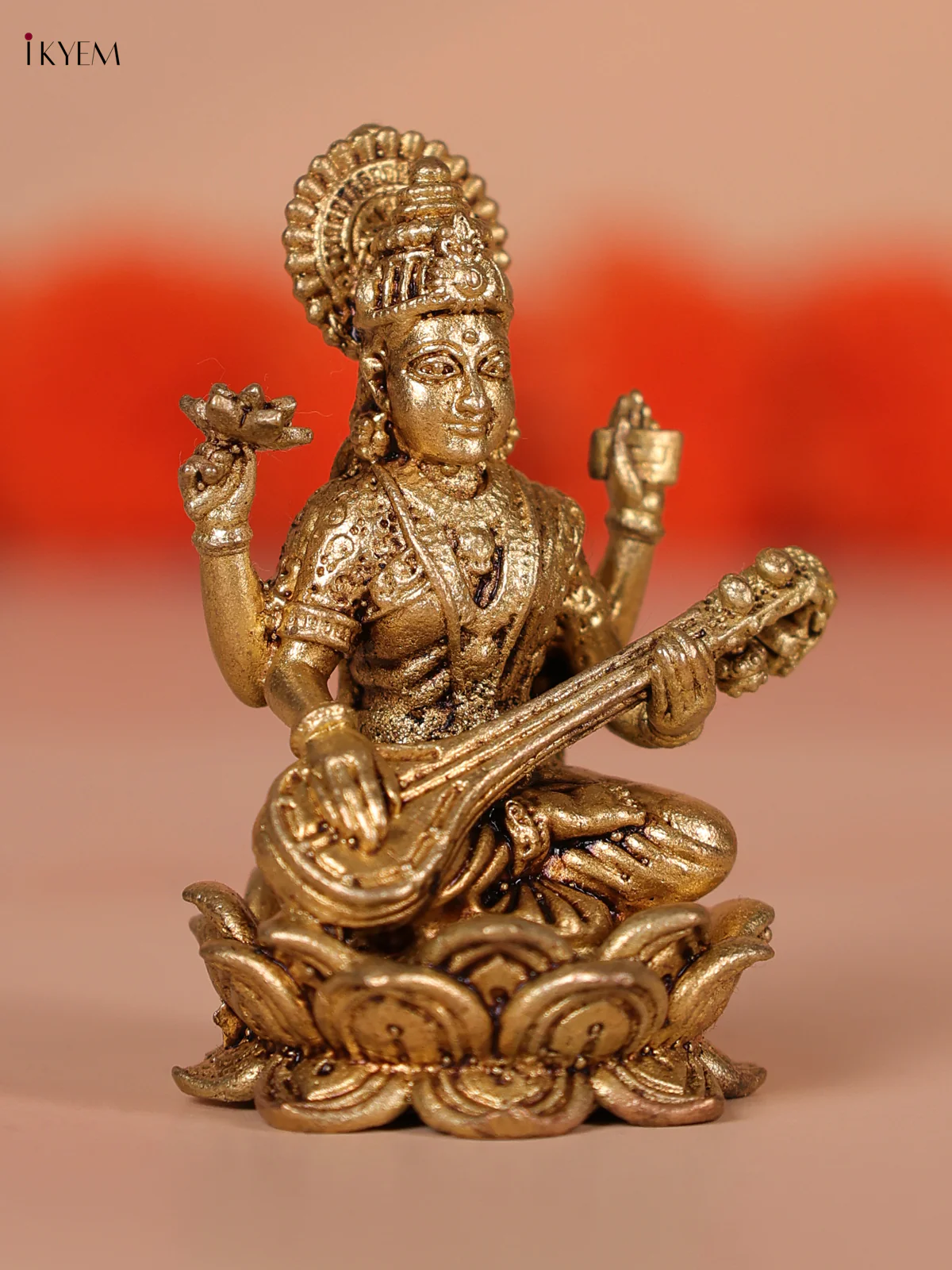 Brass saraswathi idol - Image 3