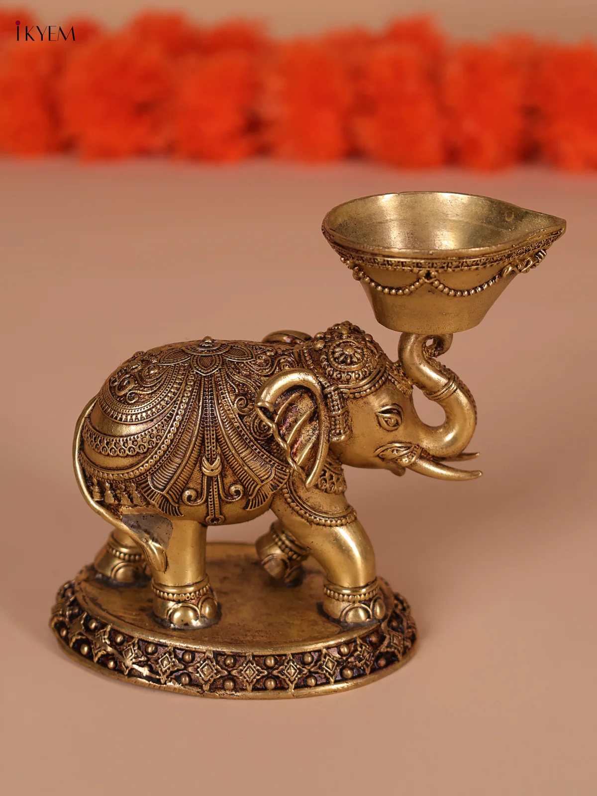 Brass elephant Diya - Image 4