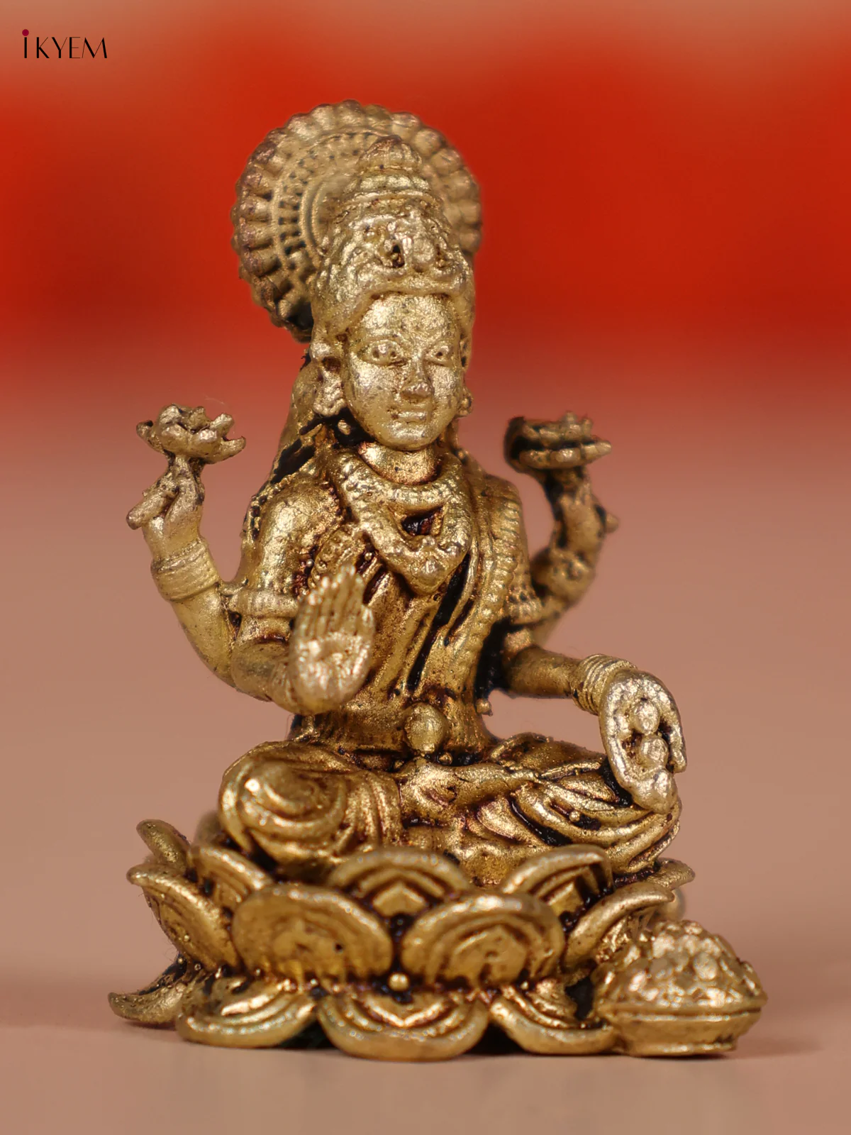 Brass lakshmi idol - Image 3