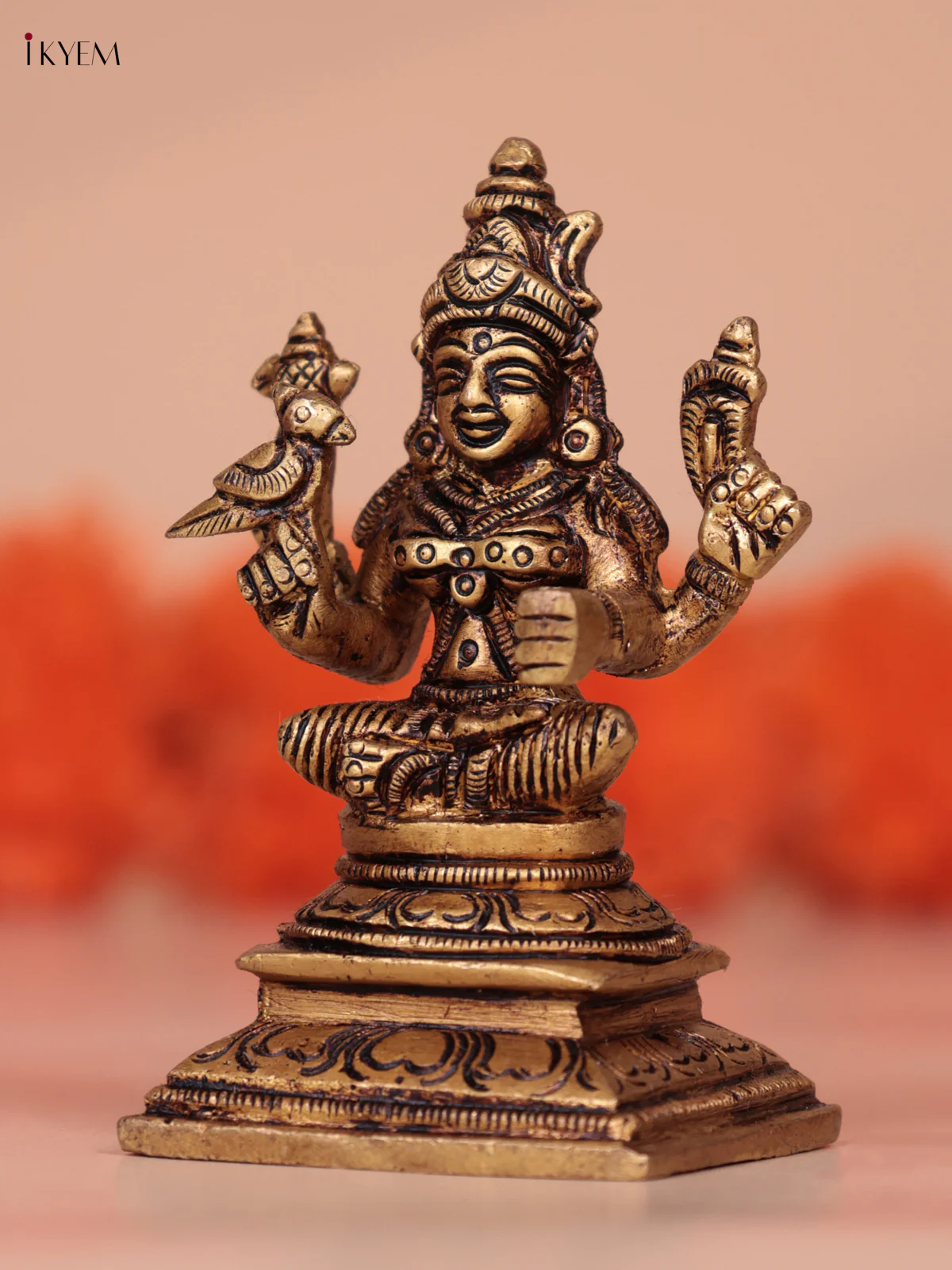 Brass Kamatchi Amman idol - Image 2