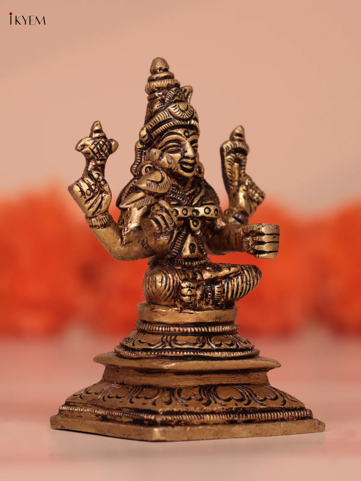 Brass Kamatchi Amman idol - Image 3