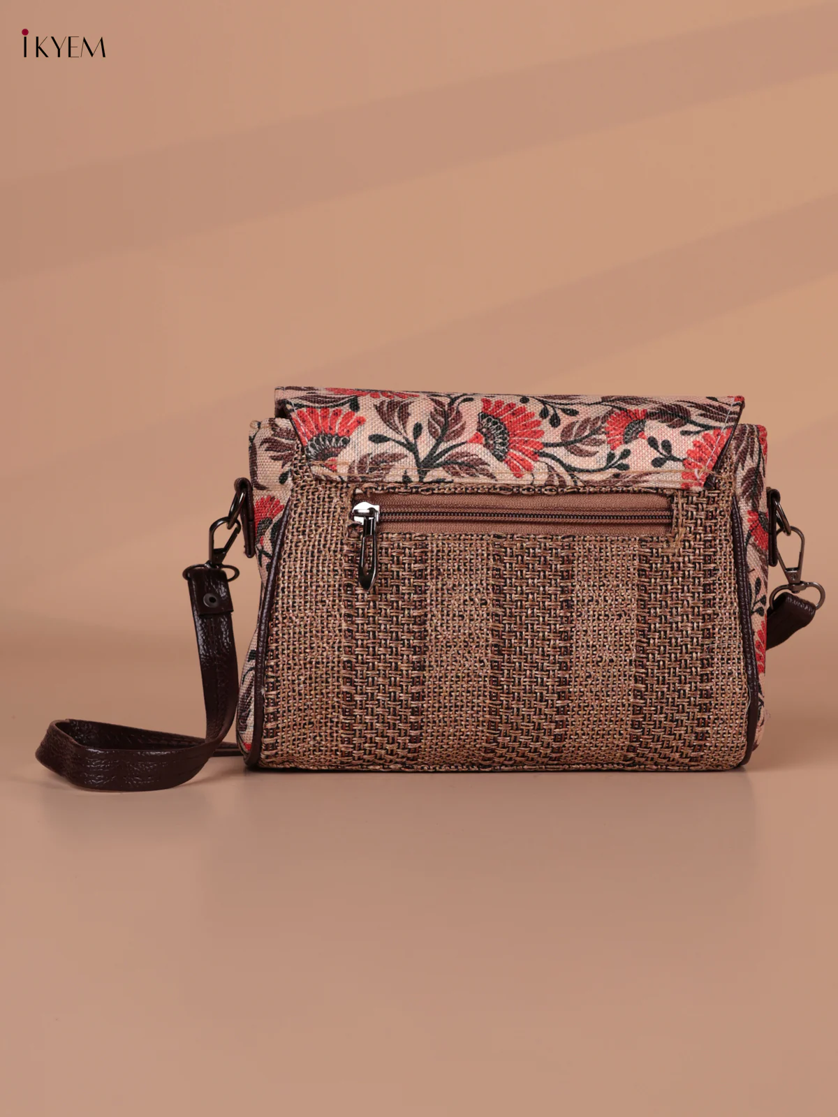 Printed Sling Bag - Brown - Image 2