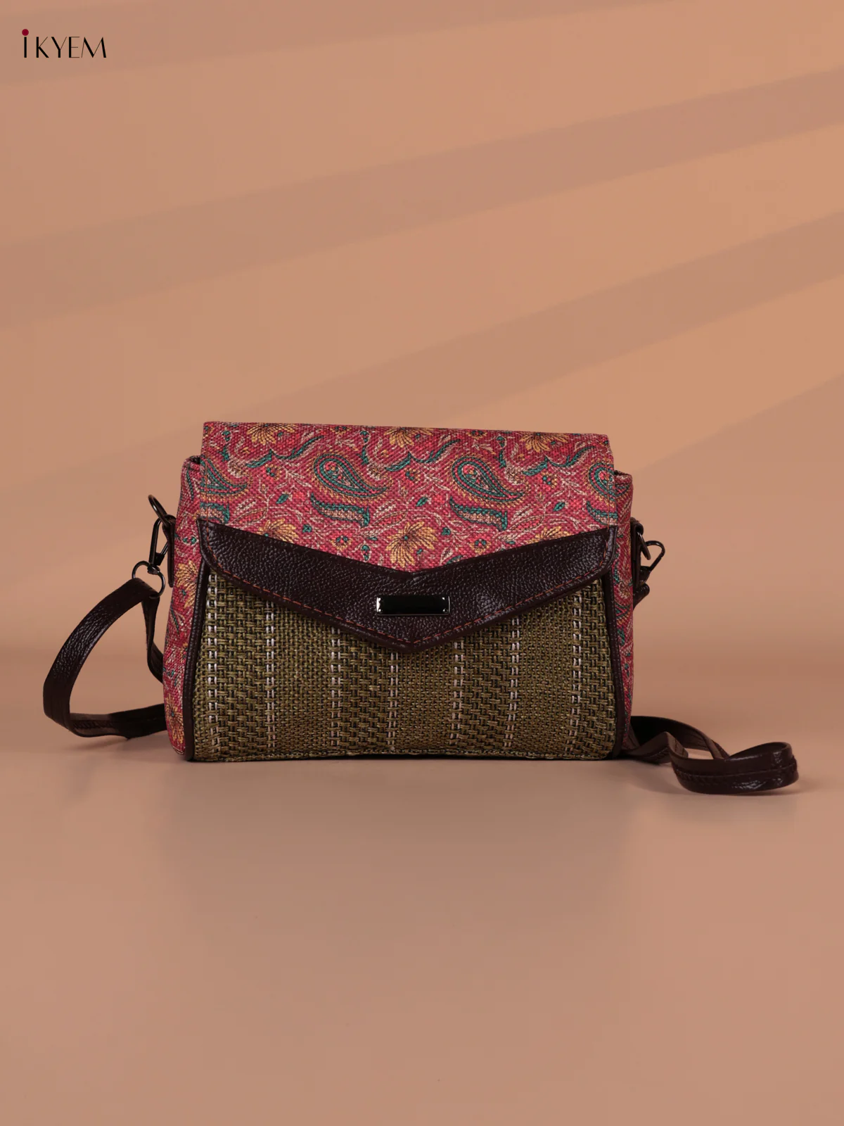 Printed Sling Bag - Green