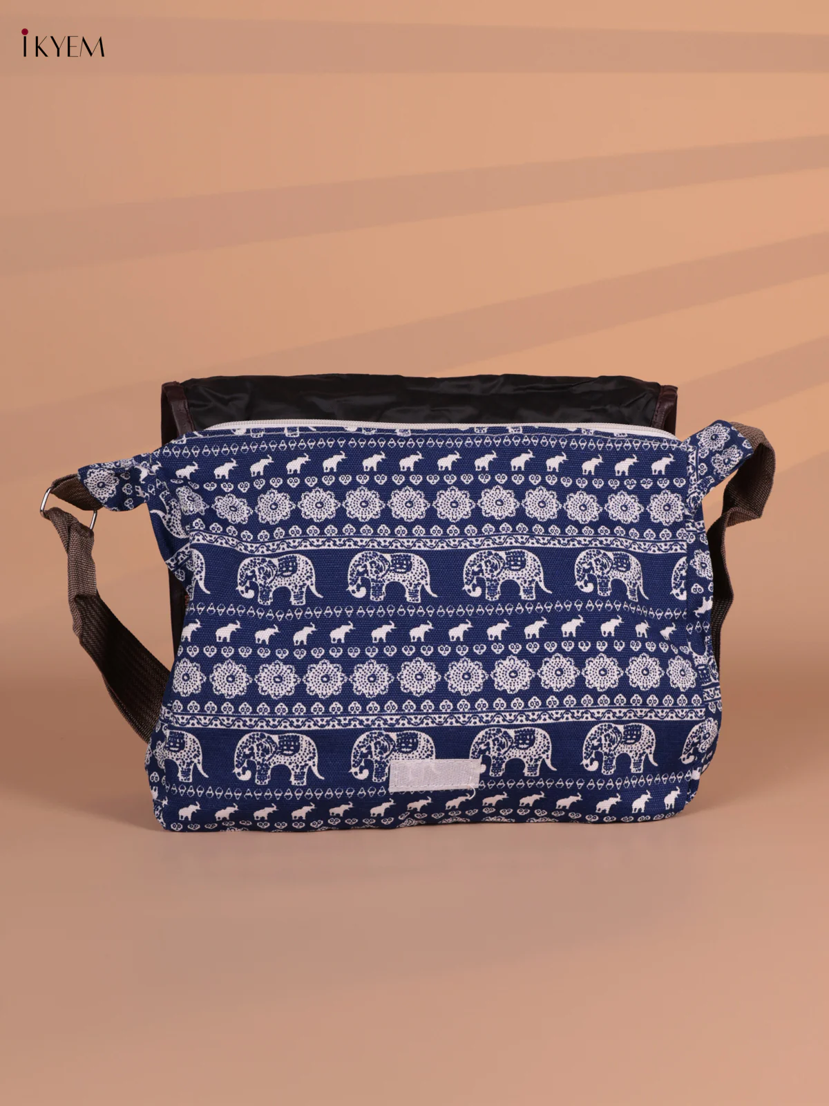 Elephant Design Crossbody Bag -Black & Blue - Image 2