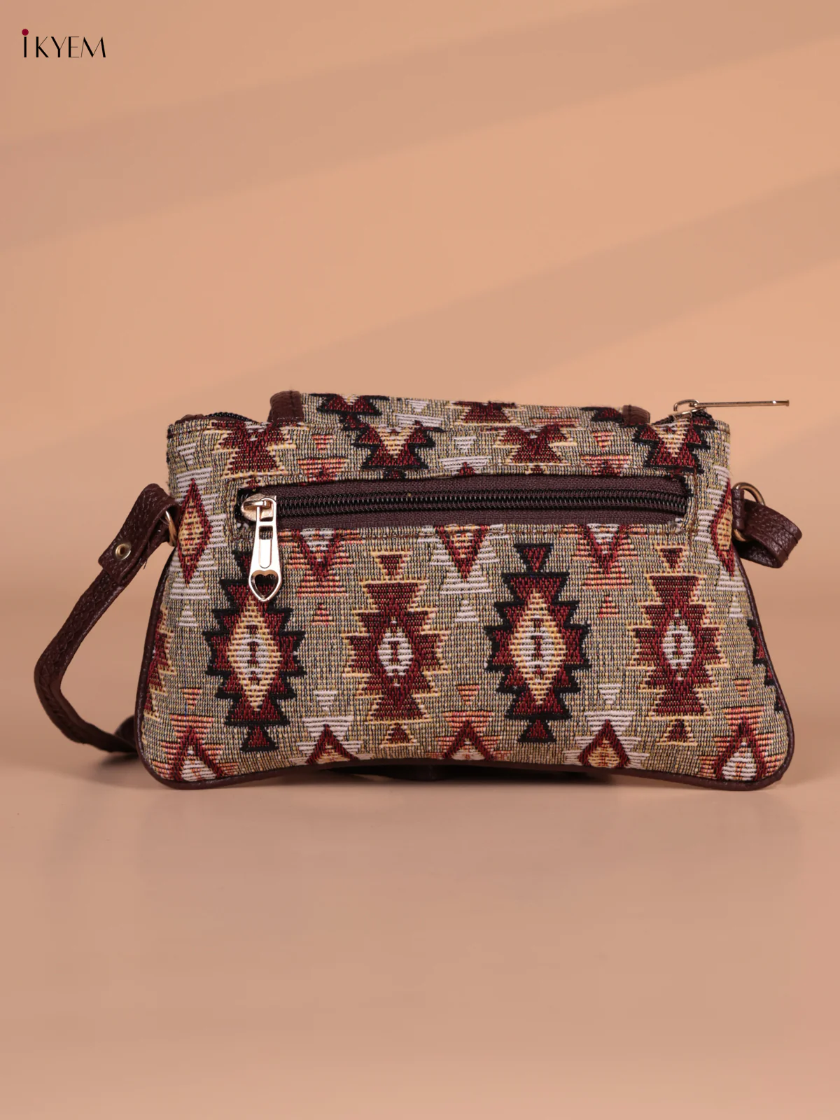 Printed Sling bag - Olive Green - Image 3