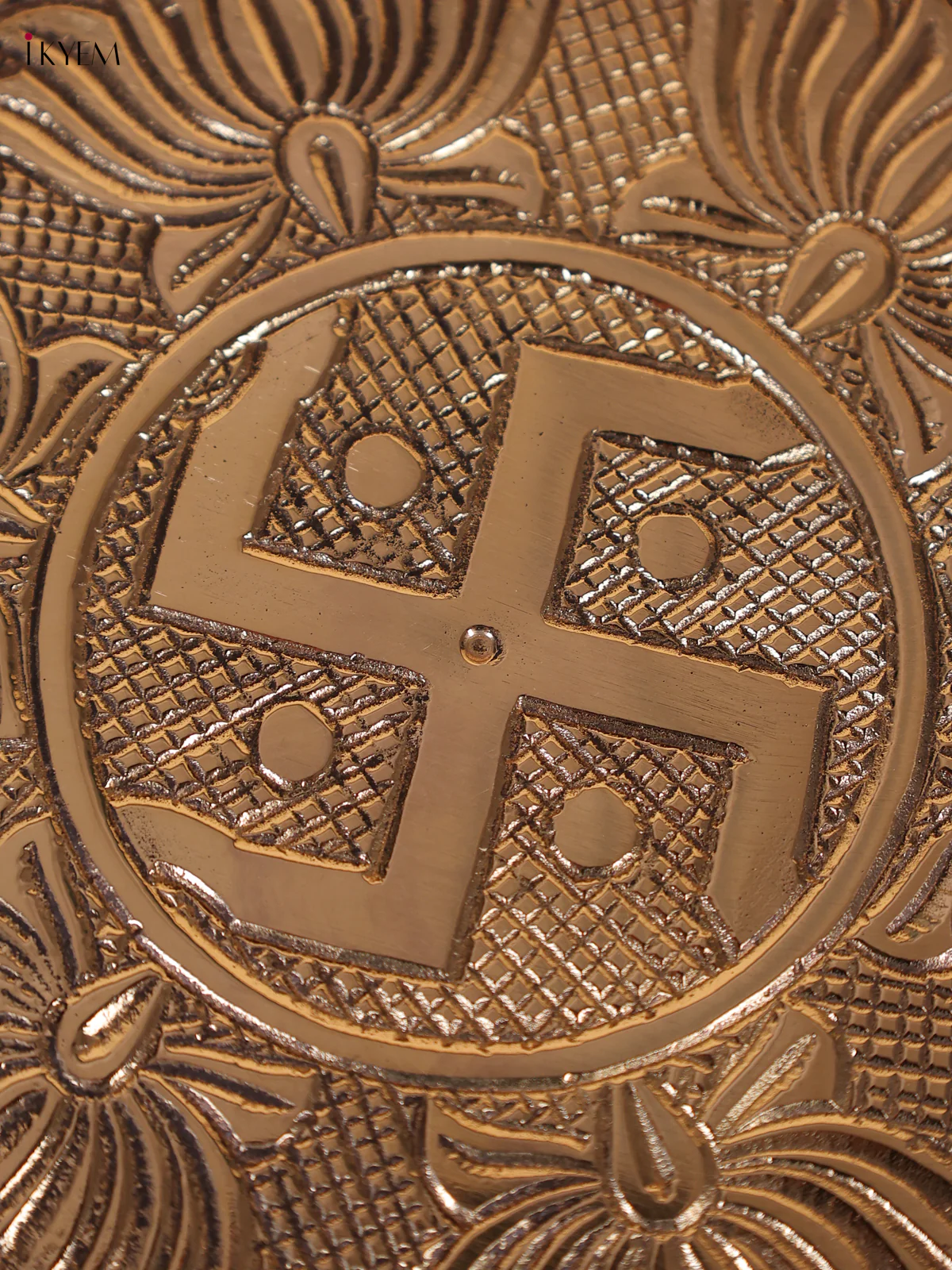 Brass Swastik Mukkali Stool - (5x5) - Image 2