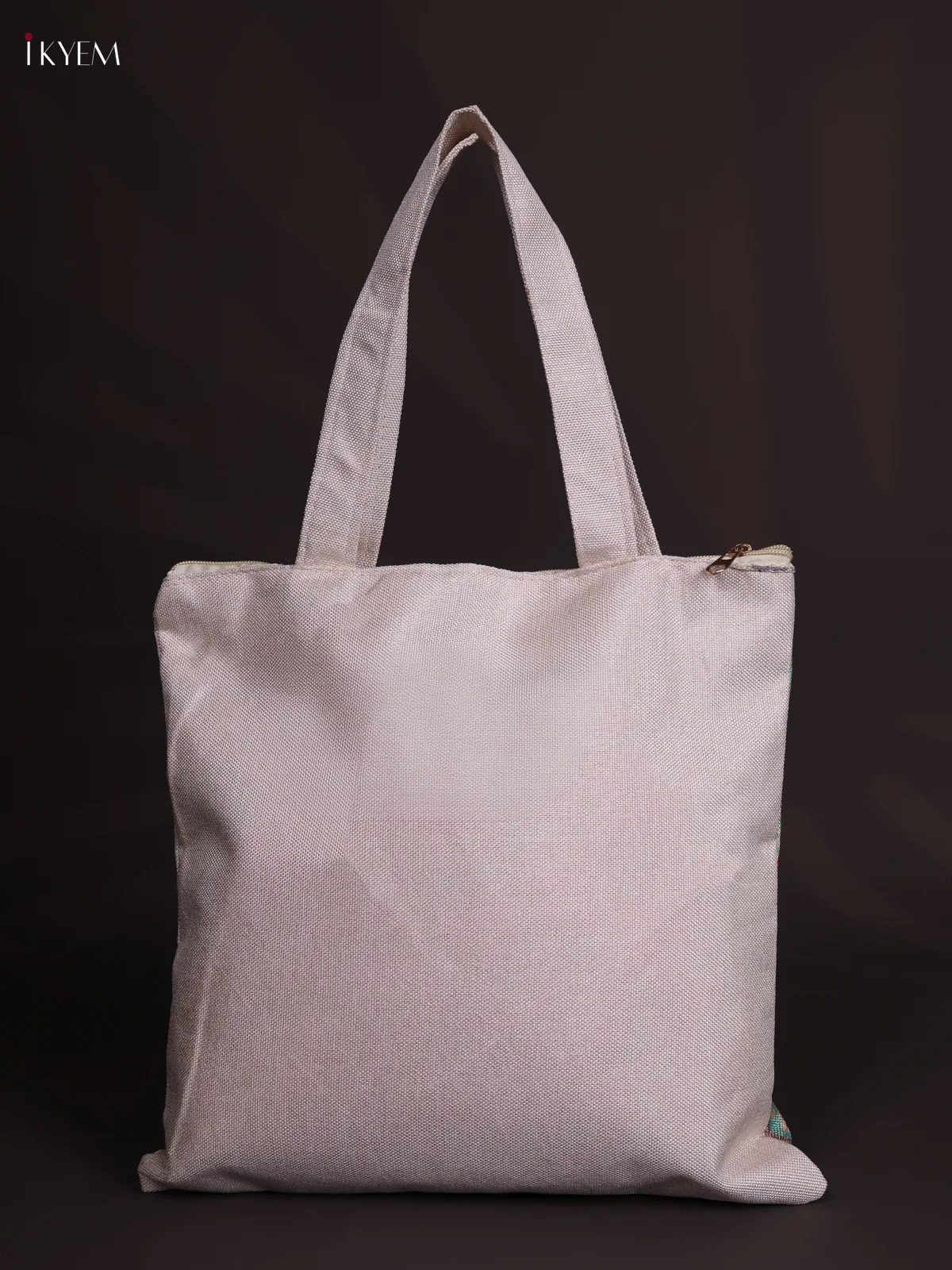 Artistic Mandala Printed Jute Bag - Green - Image 2