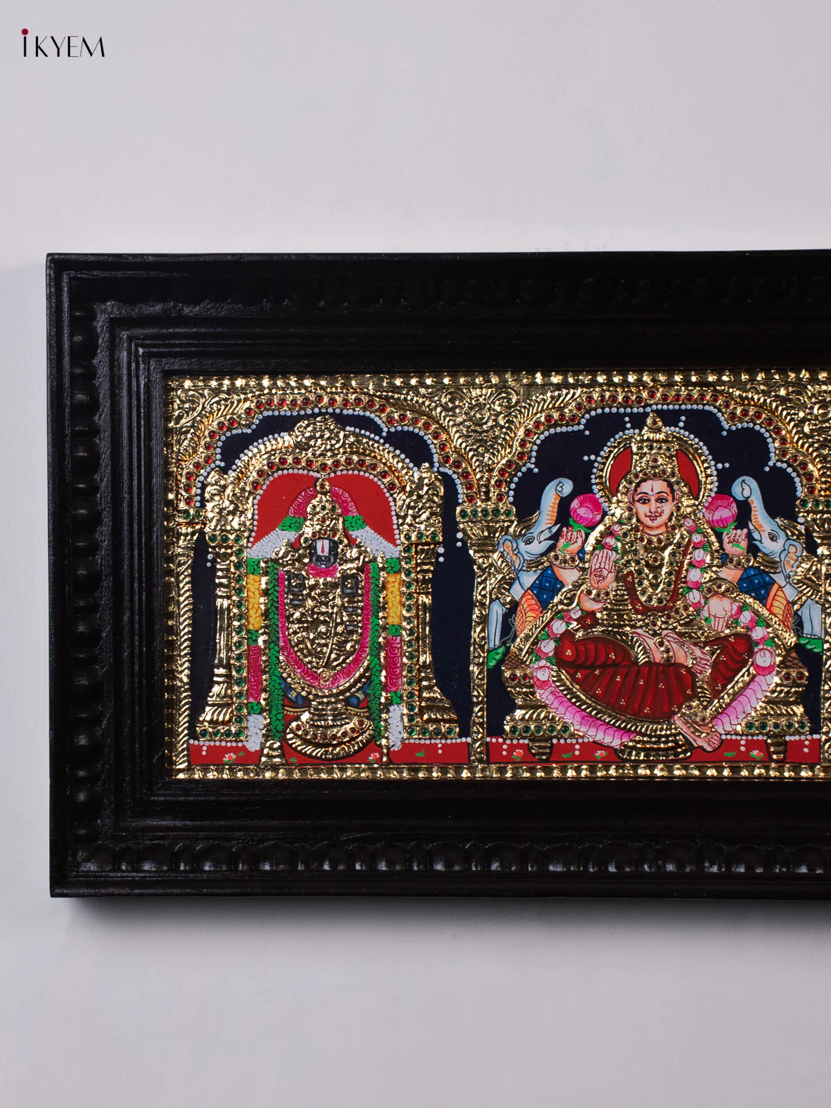 Balaji, Lakshmi, Ganesha, Saraswati, Murugan - Tanjore Painting (11x33) - KEC14008 - Image 2