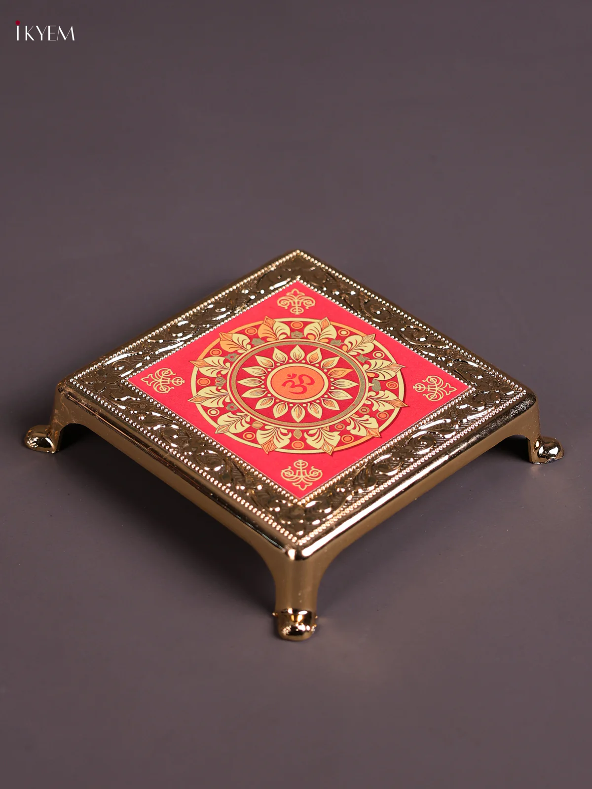 Kolam Design Printed Plastic Chowki-KEC20003 - Image 3