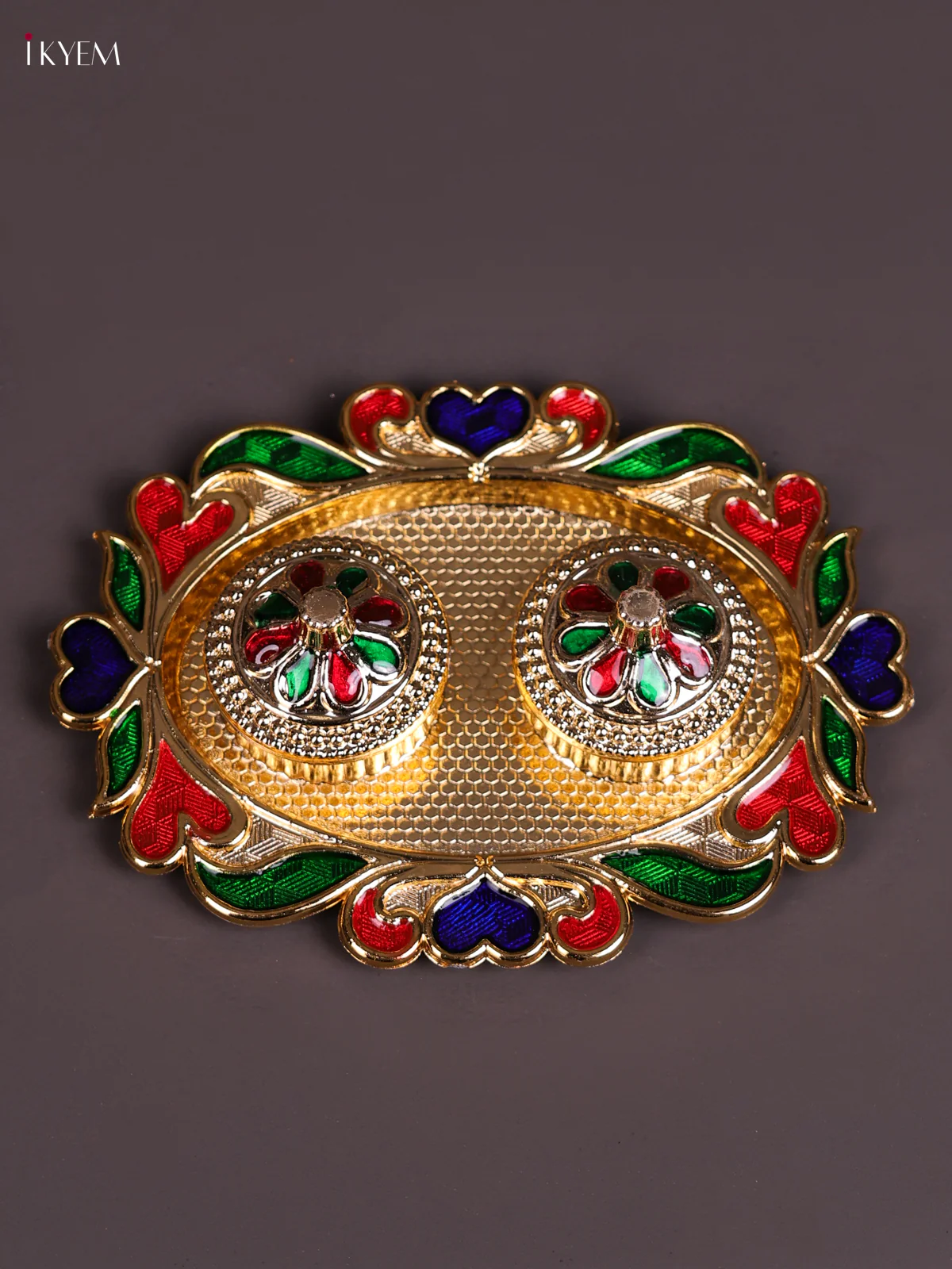 Meenakari Haldi Kumkum Holder-KEC20007