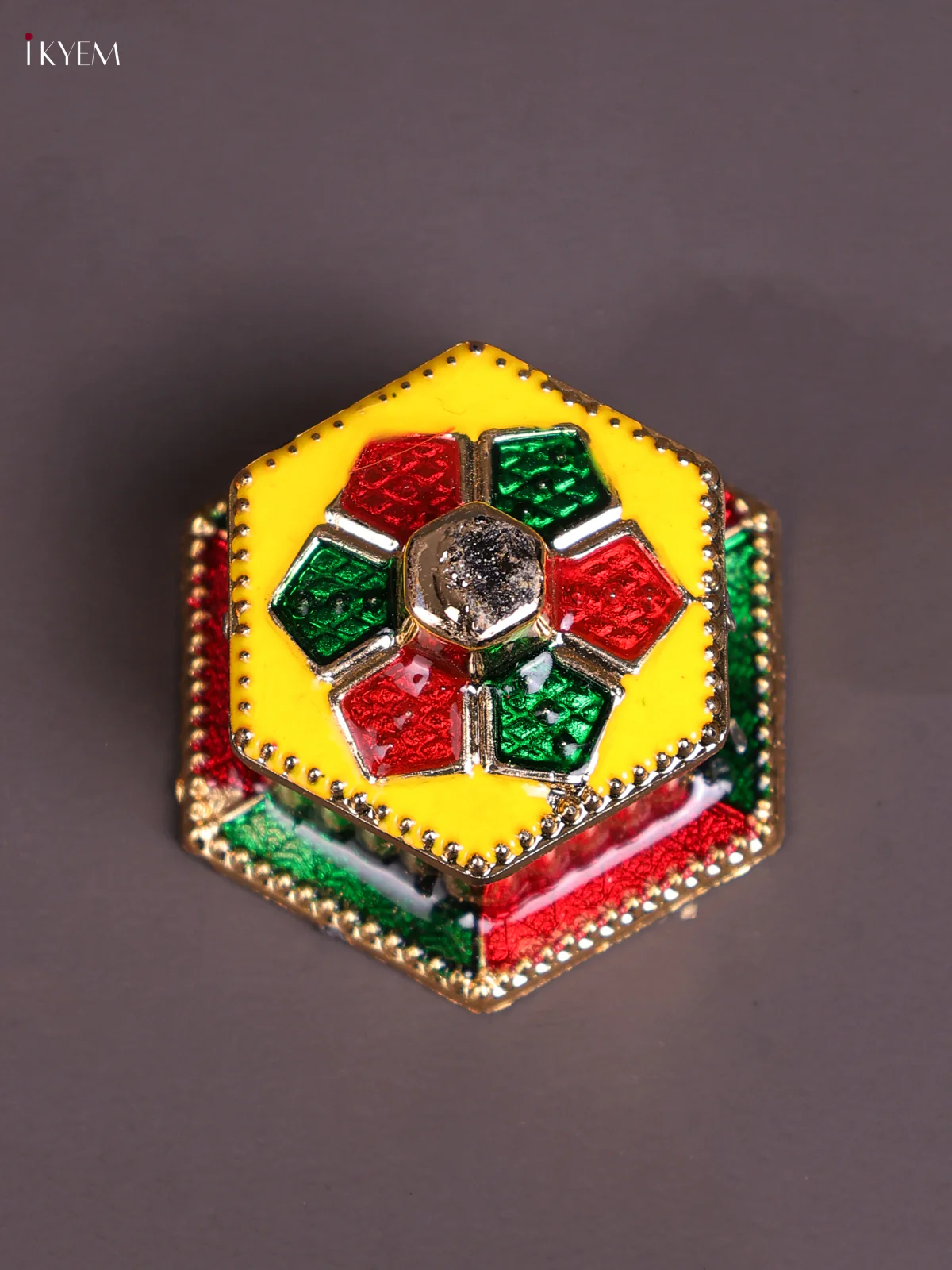Meenakari Haldi Kumkum Holder-KEC20031