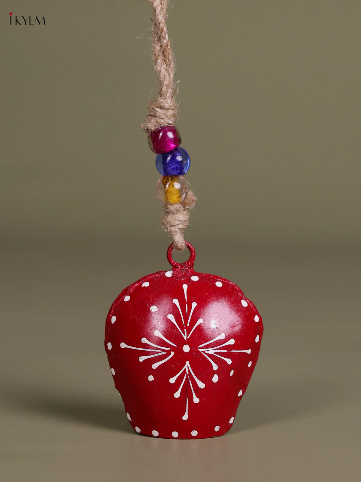 Metal Handpainted Cow bell - Red-KEC26015