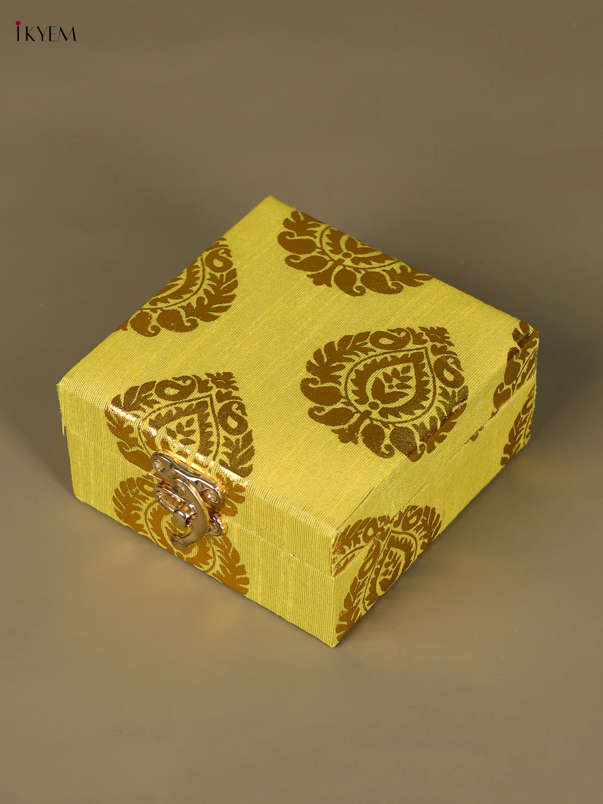 Mango Printed jewellery Box (4x4) - Yellow-KED09009