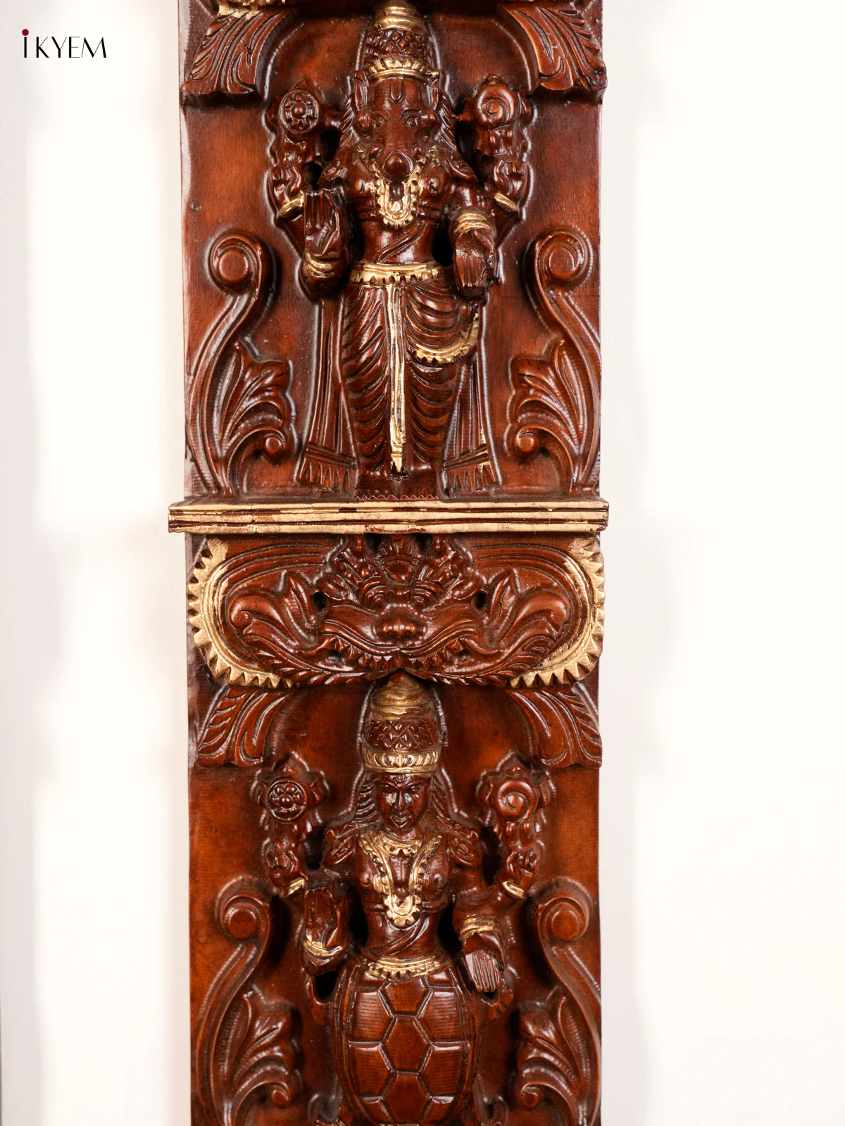 Wooden handpainted Dasavathram Panel-KED13002 - Image 3