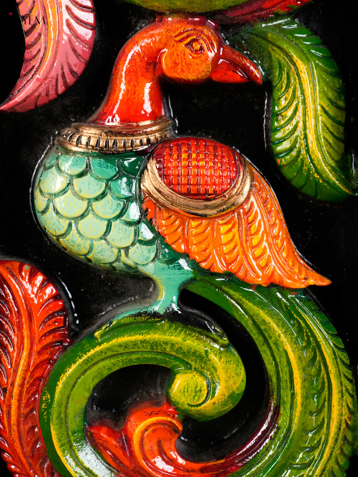 Wooden Handpainted Parrot Vertical Set of 2-KED13026 - Image 4