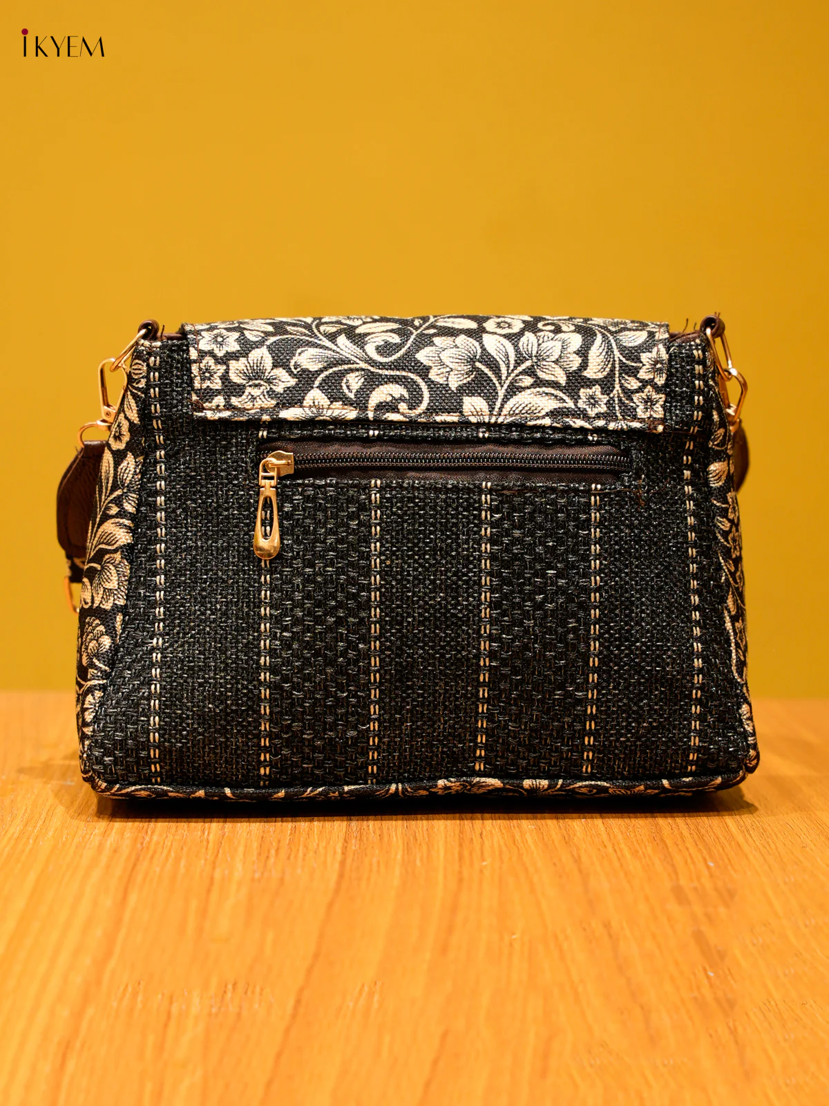 Printed Sling Bag - Black - Image 2