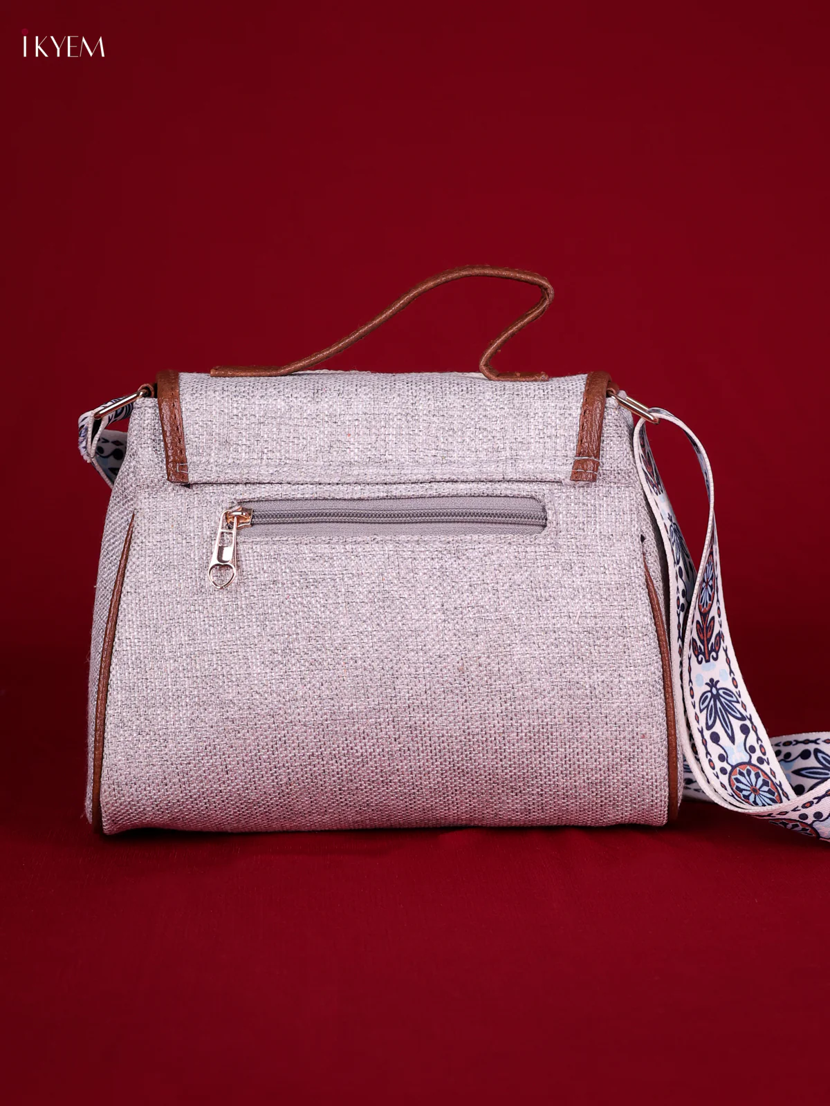 Printed Sling Bag -Ash - Image 2