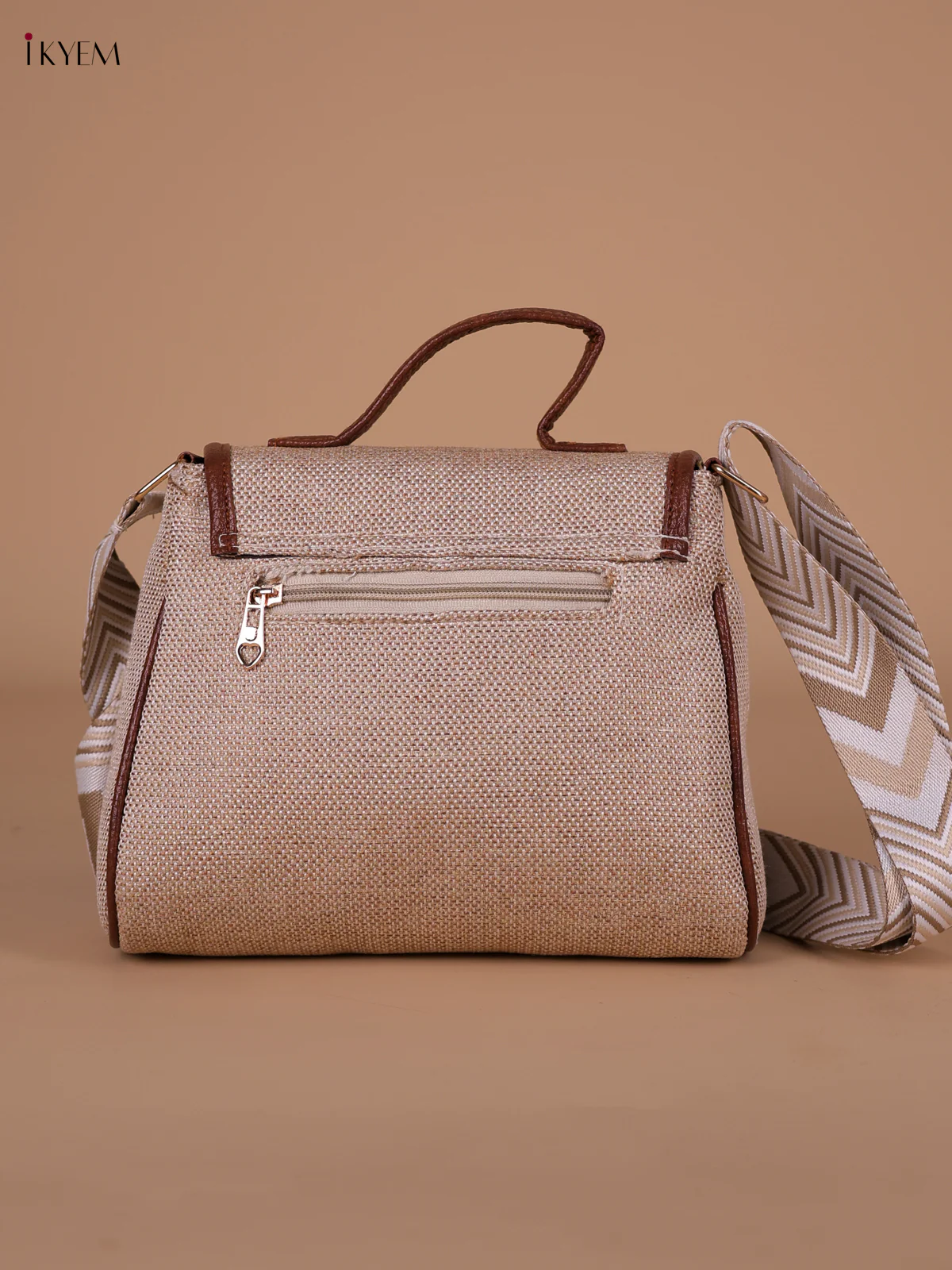 Printed Sling Bag -Peach - Image 2