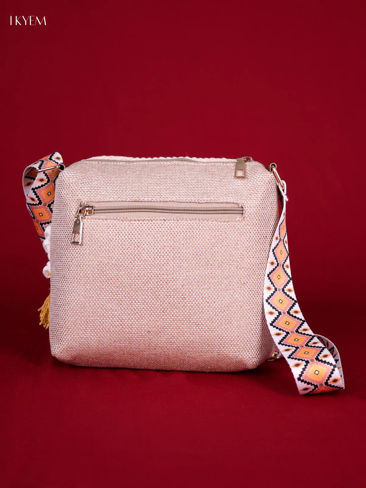 Printed Sling Bag - Yellow - Image 2