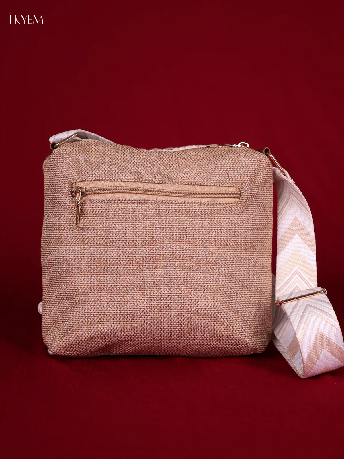 Printed Sling Bag - Peach - Image 2