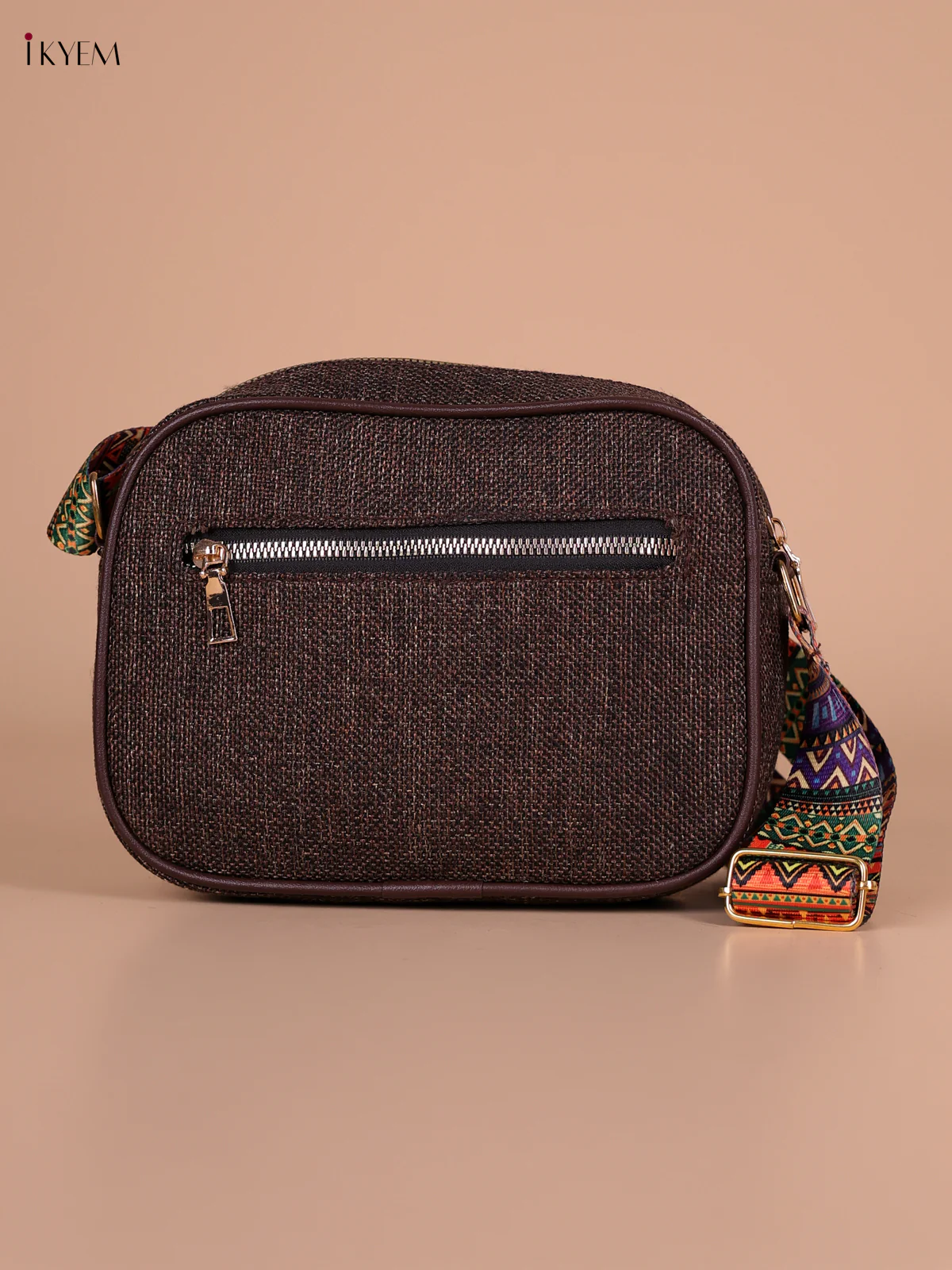 Printed Sling Bag - Brown - Image 2