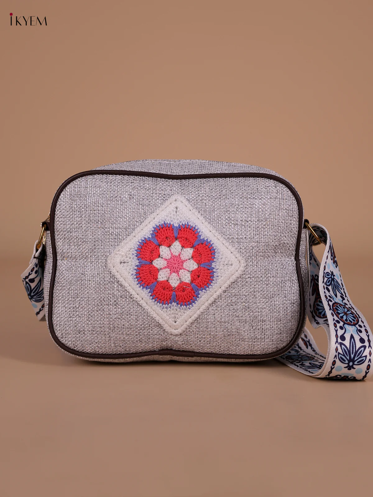 Printed Sling Bag - Ash