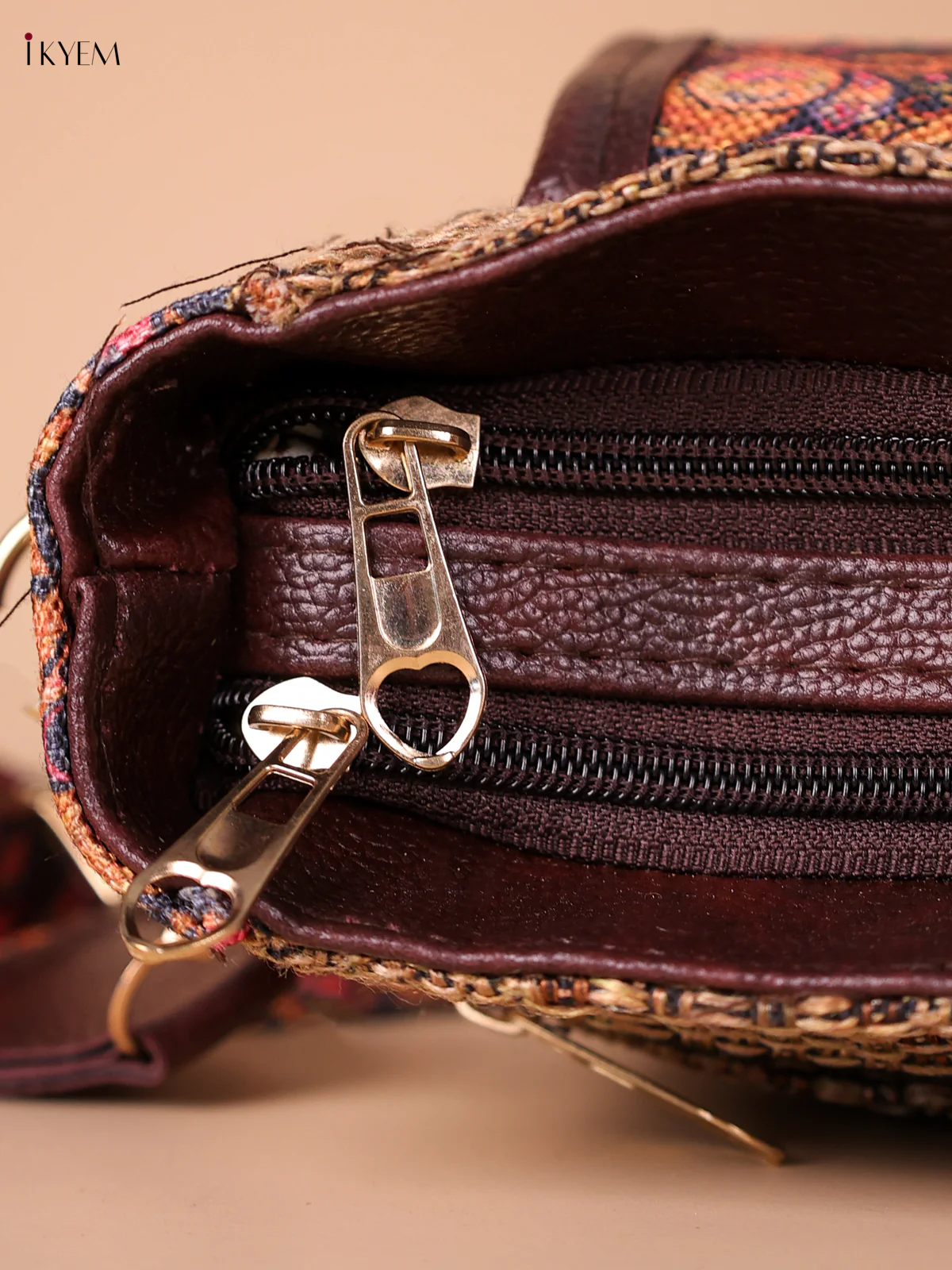 Printed Sling Bag - Brown - Image 3