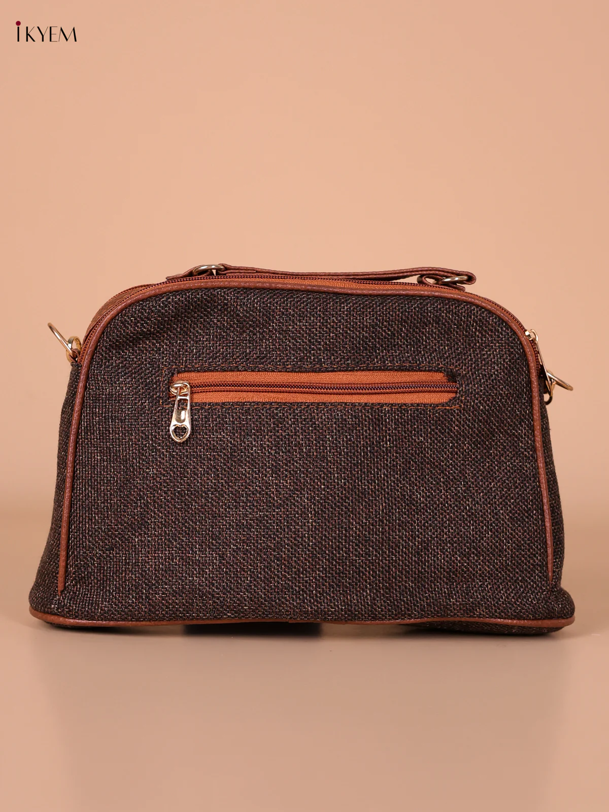 Printed Sling Bag - Brown & Blue - Image 2