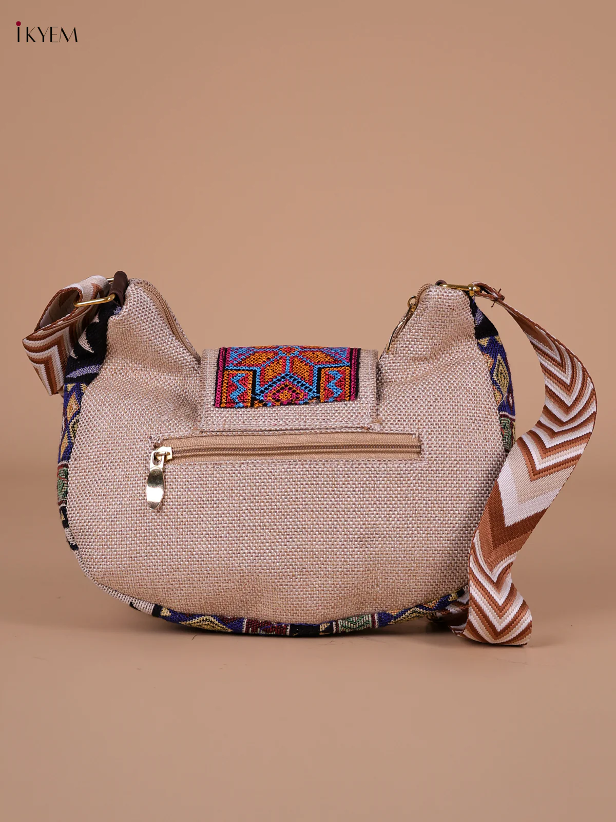 Printed Sling Bag - Peach - Image 2