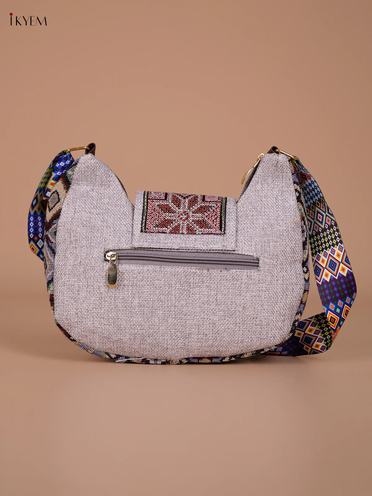 Printed Sling Bag - Ash - Image 2