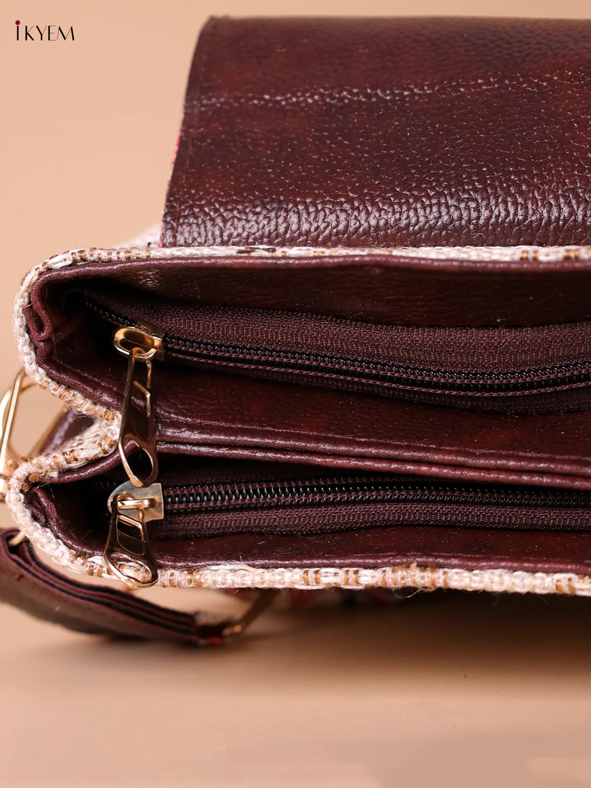 Printed Sling Bag - Peach - Image 3
