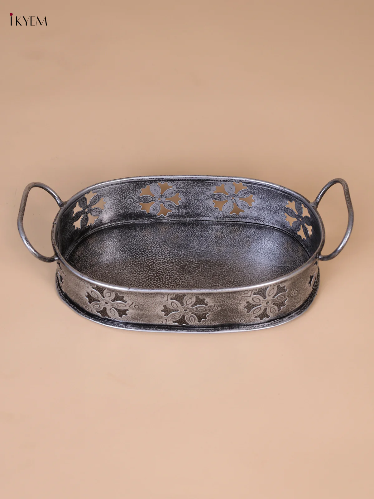 Metal Flower Oval Tray-KEE02005 - Image 3
