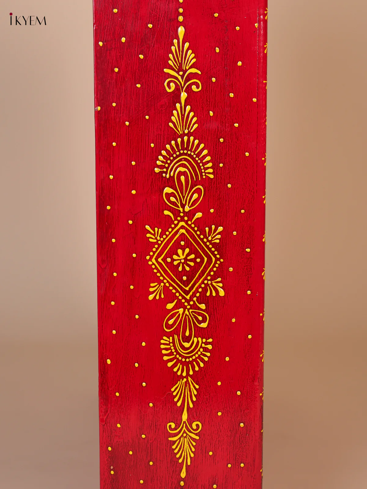 Wooden Handpainted Ornament Displays 12 Rectangle Boxes - Red-KEE02027 - Image 3