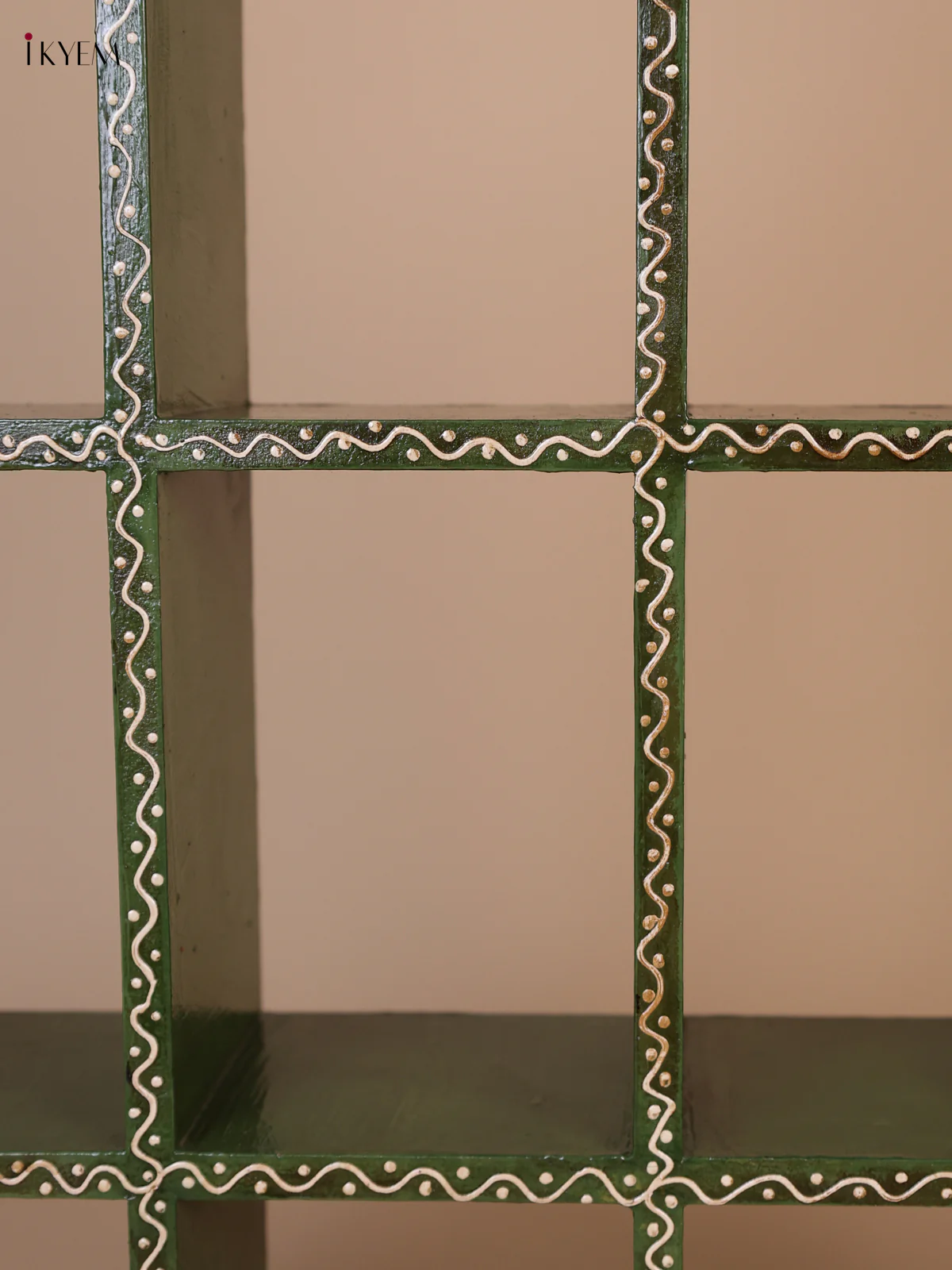 Wooden Handpainted Ornament Displays 12 Rectangle Boxes - Green-KEE02028 - Image 3