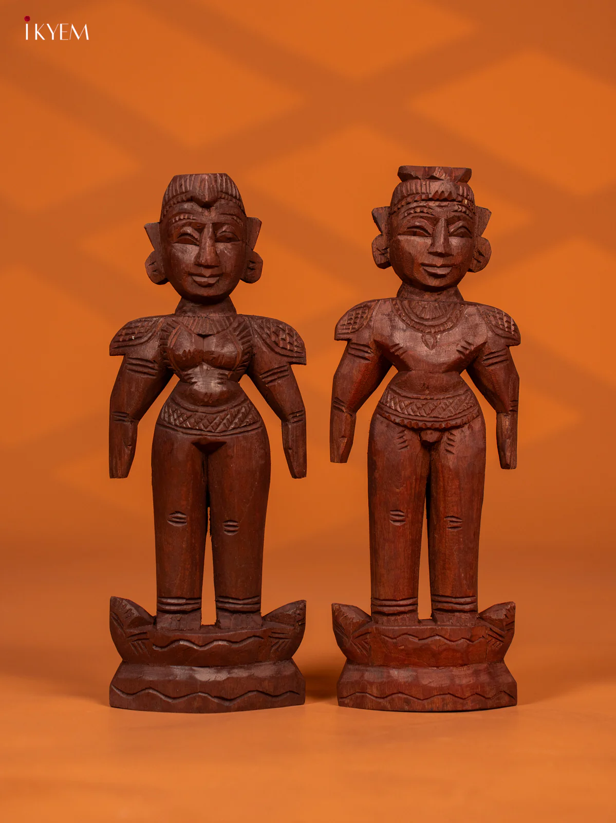 Wooden Marapachi Doll King and Queen - KF03157