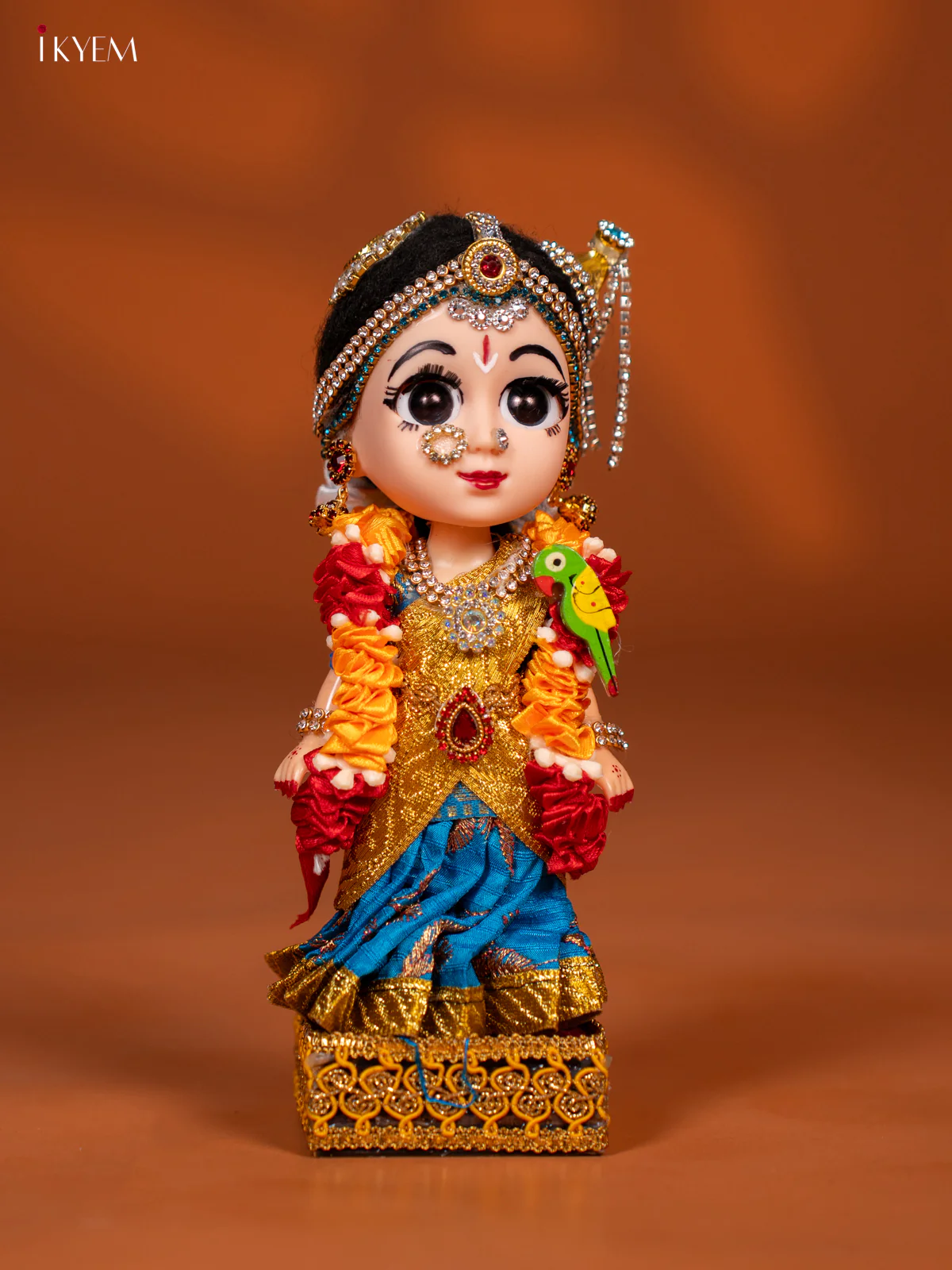 Andal - Golu Display Doll - Blue & Gold - KF04113