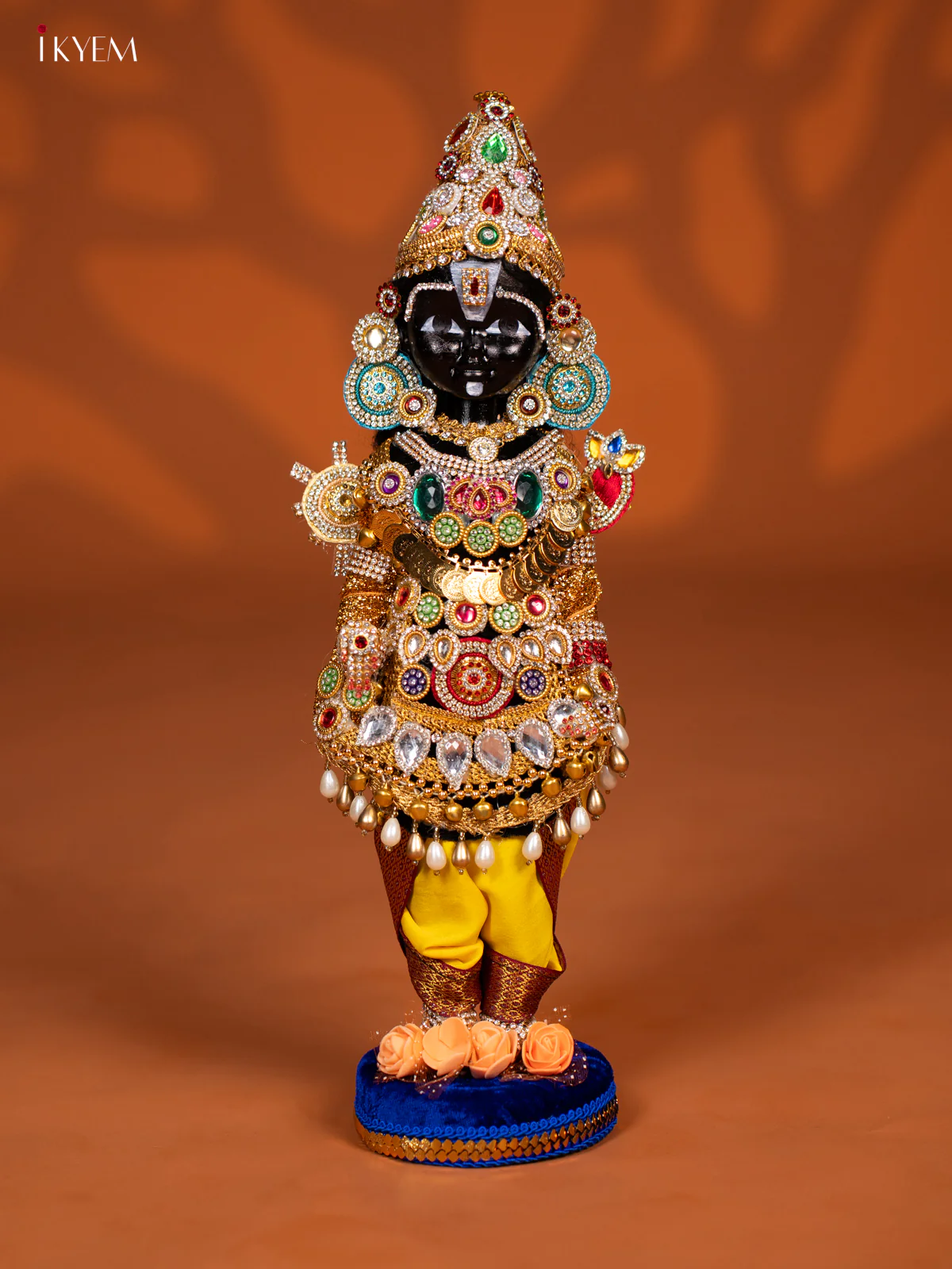 Venkatesa Perumal - Golu Display Doll - Yellow & Blue Base - KF04131