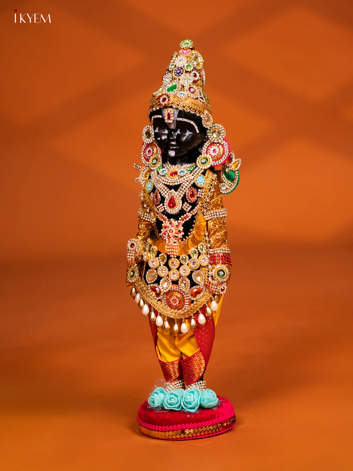 Venkatesa Perumal - Golu Display Doll - Yellow & Pink Base - KF04132 - Image 2