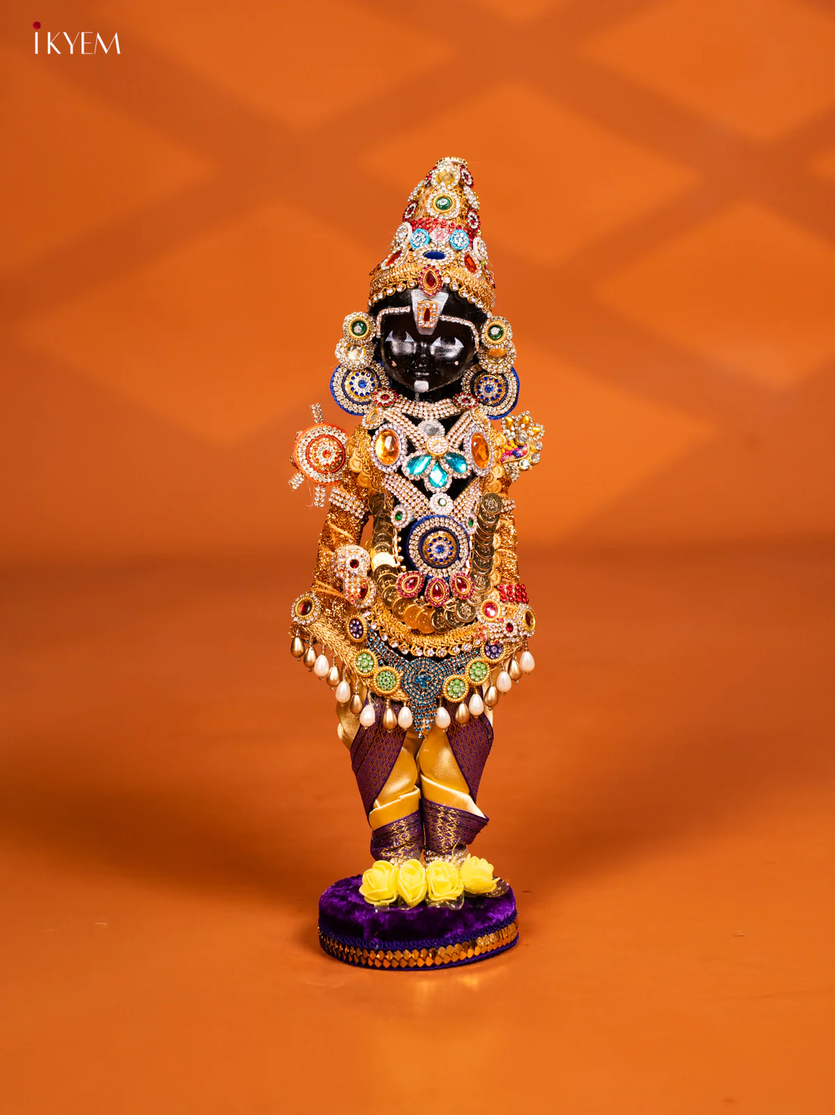 Venkatesa Perumal - Golu Display Doll - Sandal & Purple Base - KF04134