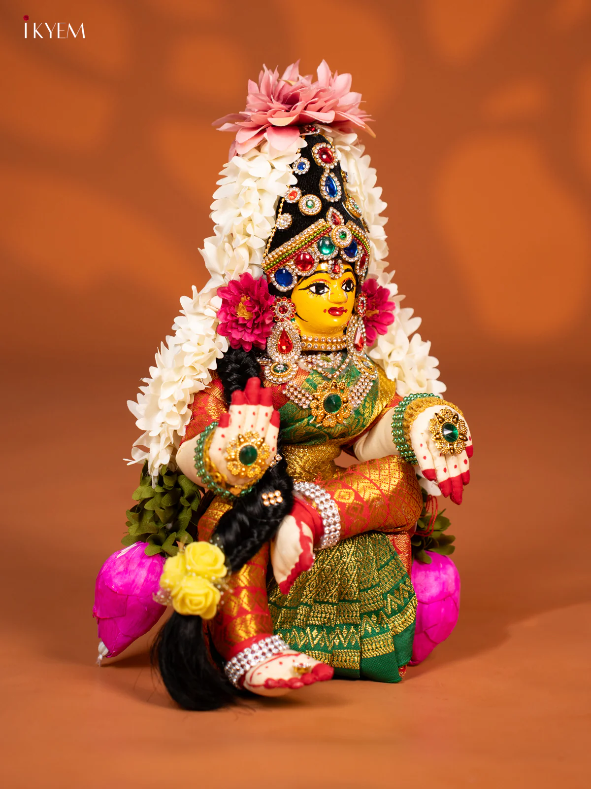 Varamahalakshmi Doll - 12 Inch - Red & Green - KF04162 - Image 3