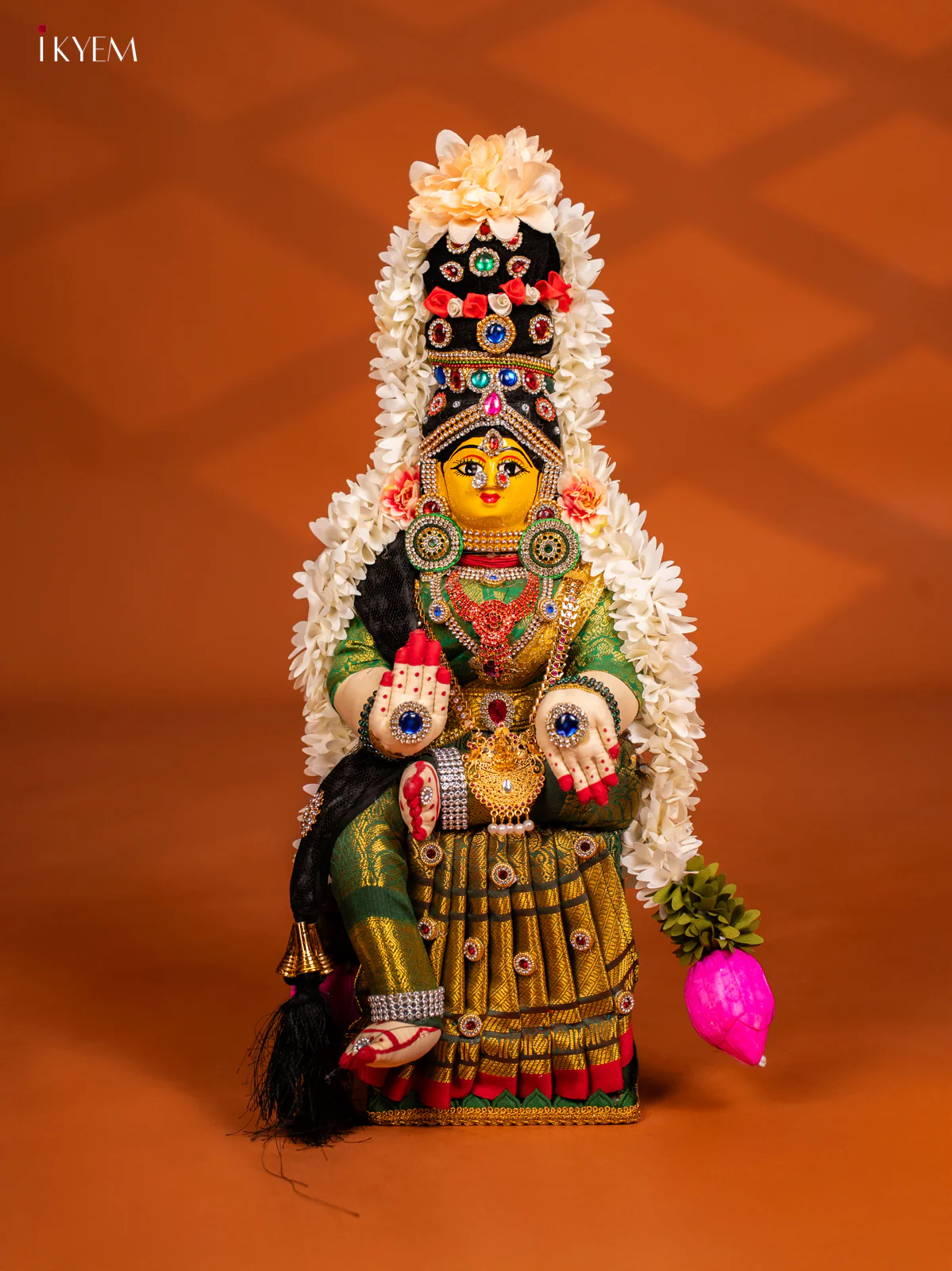 Varamahalakshmi Doll - 18 Inch - Big - Green - KF04167