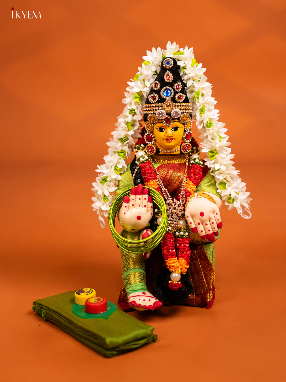 DIY Varamahalakshmi Kit - Green & Maroon - KF04172 - Image 2