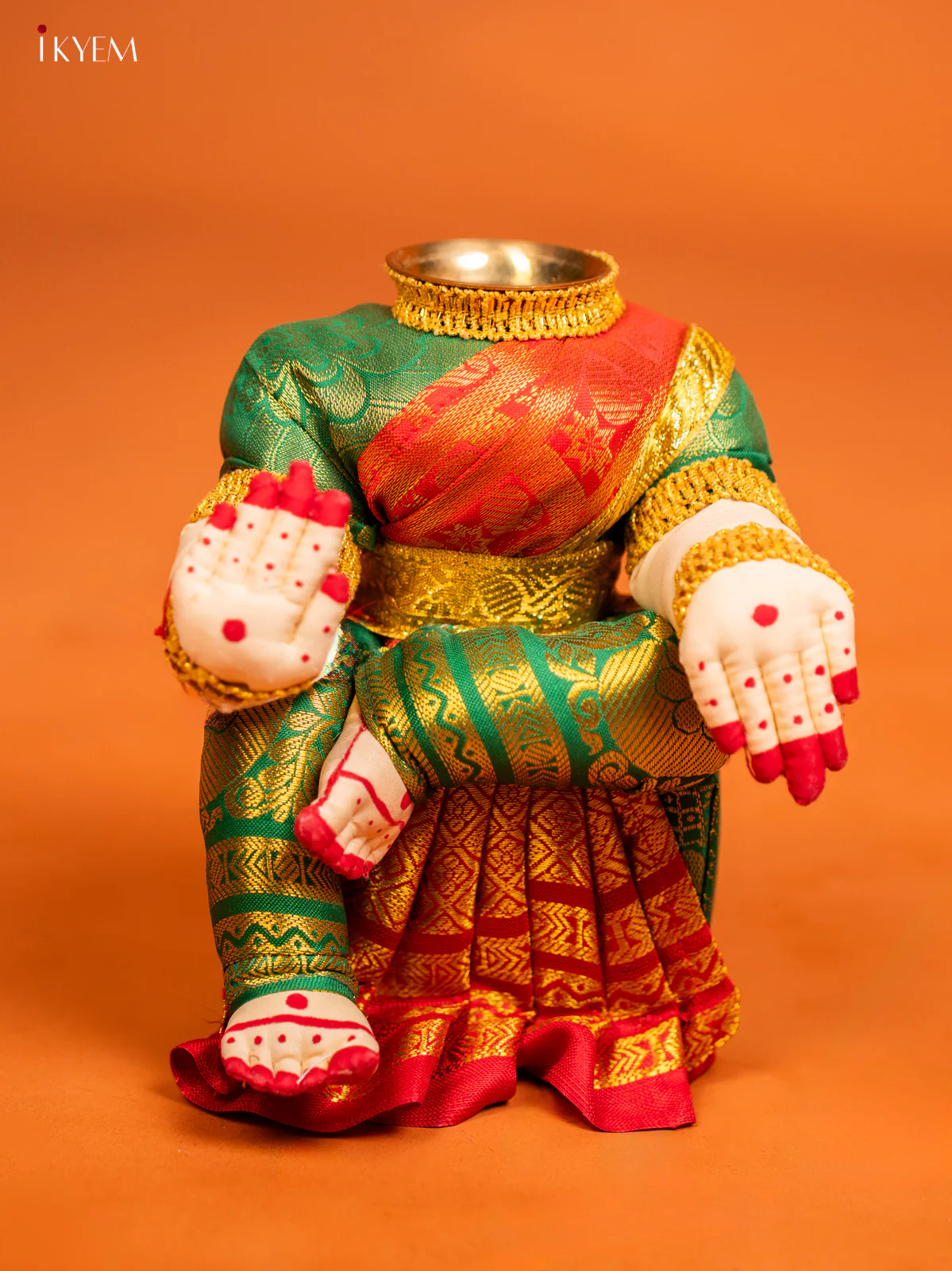 DIY Varamahalakshmi Kit - Green & Red - KF04173 - Image 3