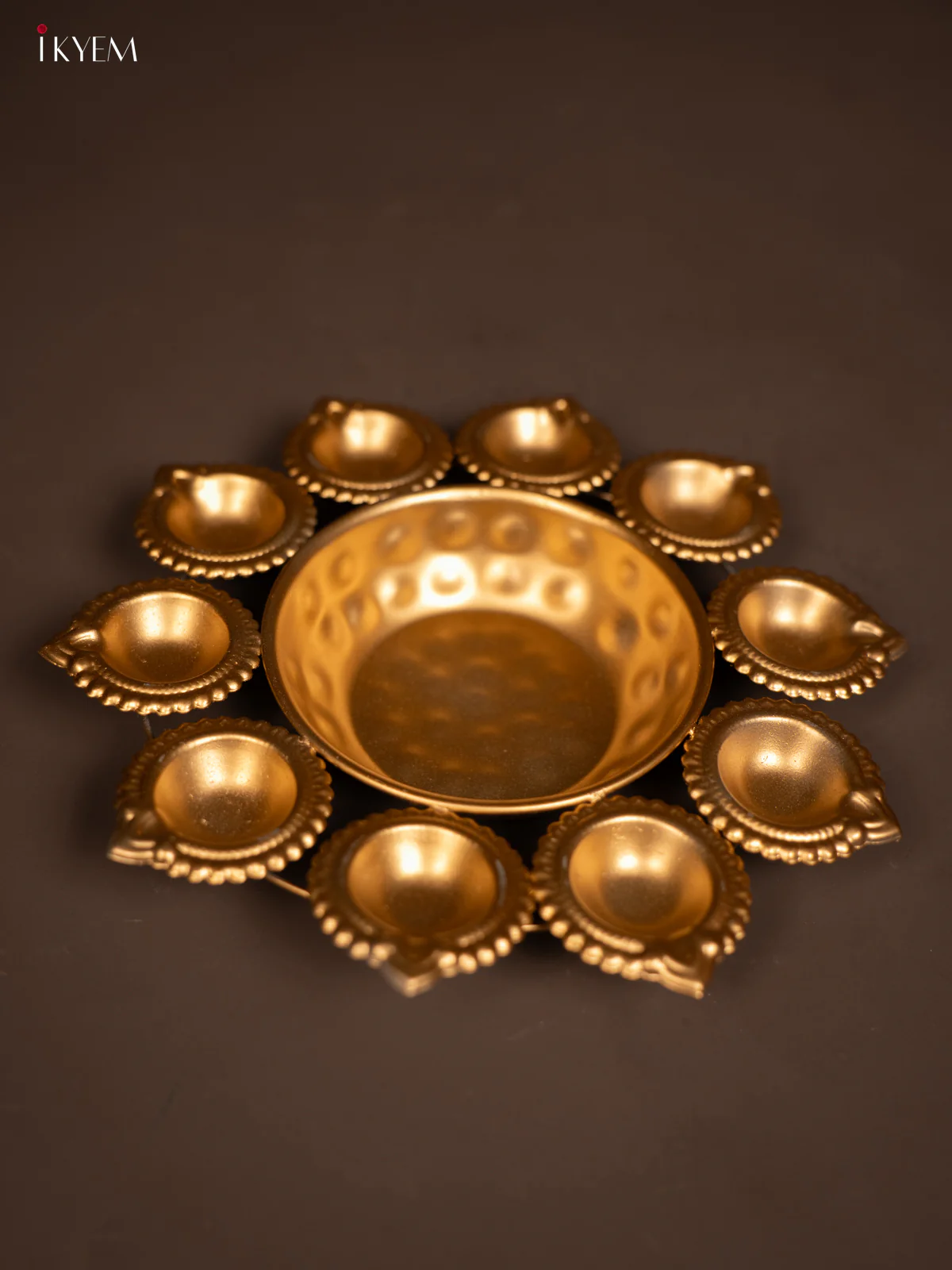 Metal Diya Urli - KF06128 - Image 3