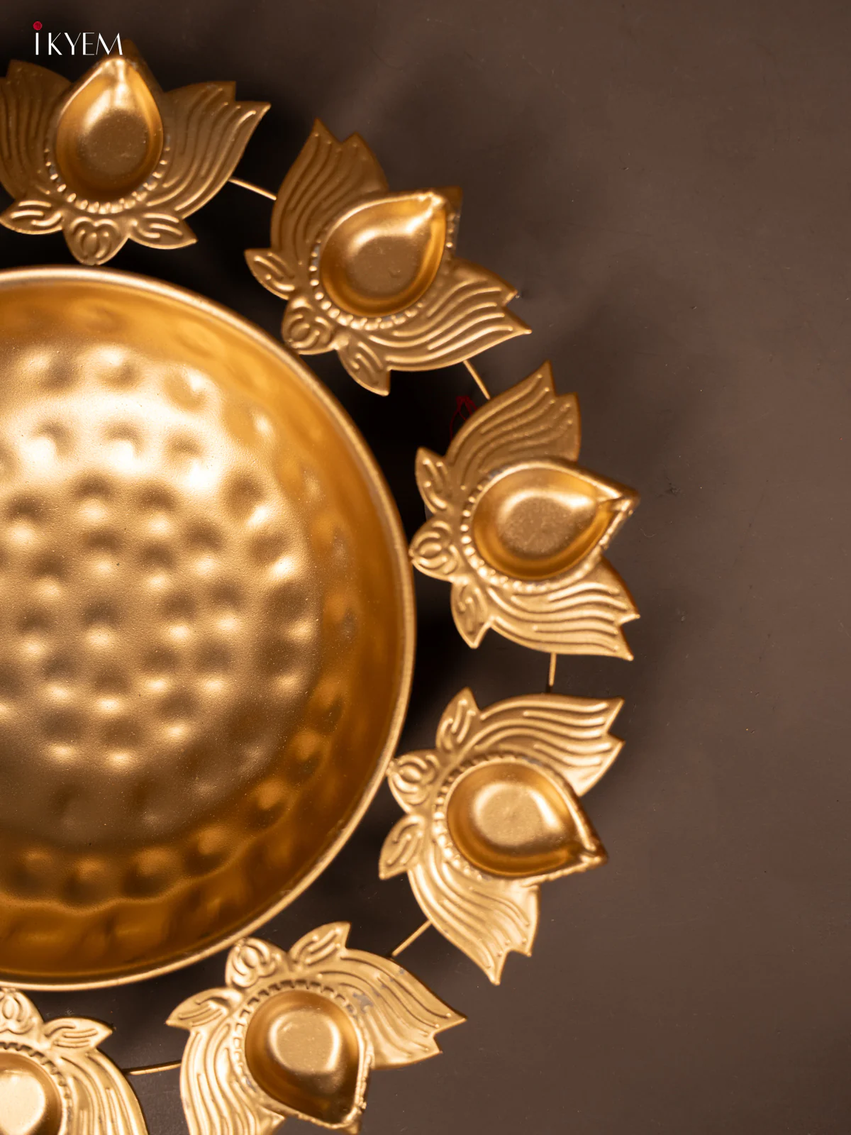 Metal Lotus Diya Large urli - KF06137 - Image 2