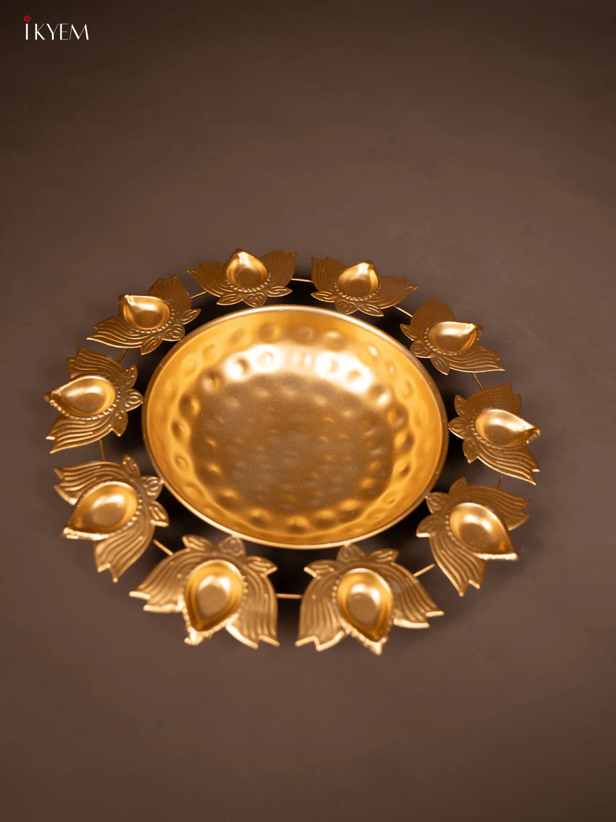 Metal Lotus Diya Large urli - KF06137 - Image 3
