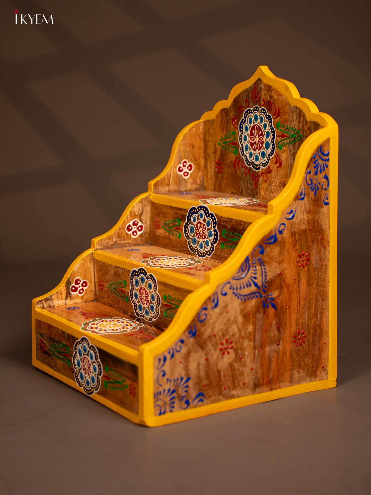 Hand-Painted Wooden Golu Padi - 16 Inches - KF07126 - Image 4