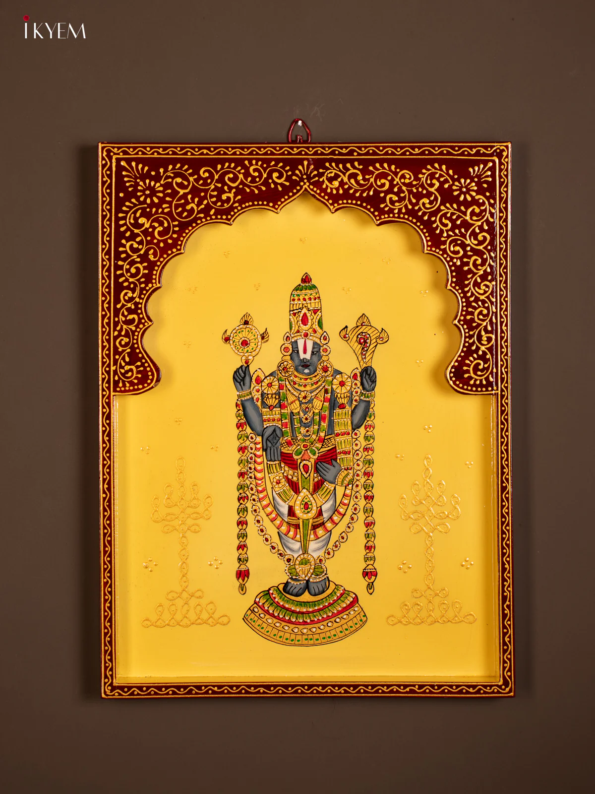 Wooden Hand Painted Wall Hanging Frame - Balaji - KF07131